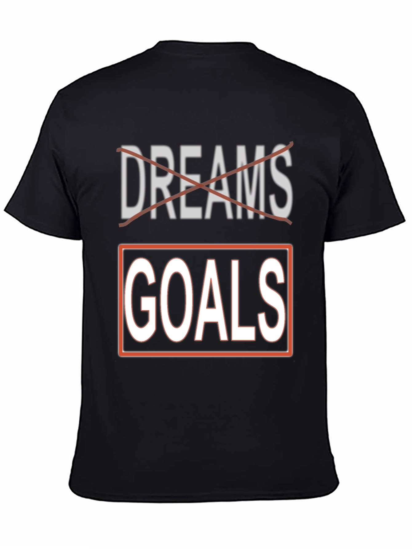 Dreams Goals Black Graphic T-Shirt