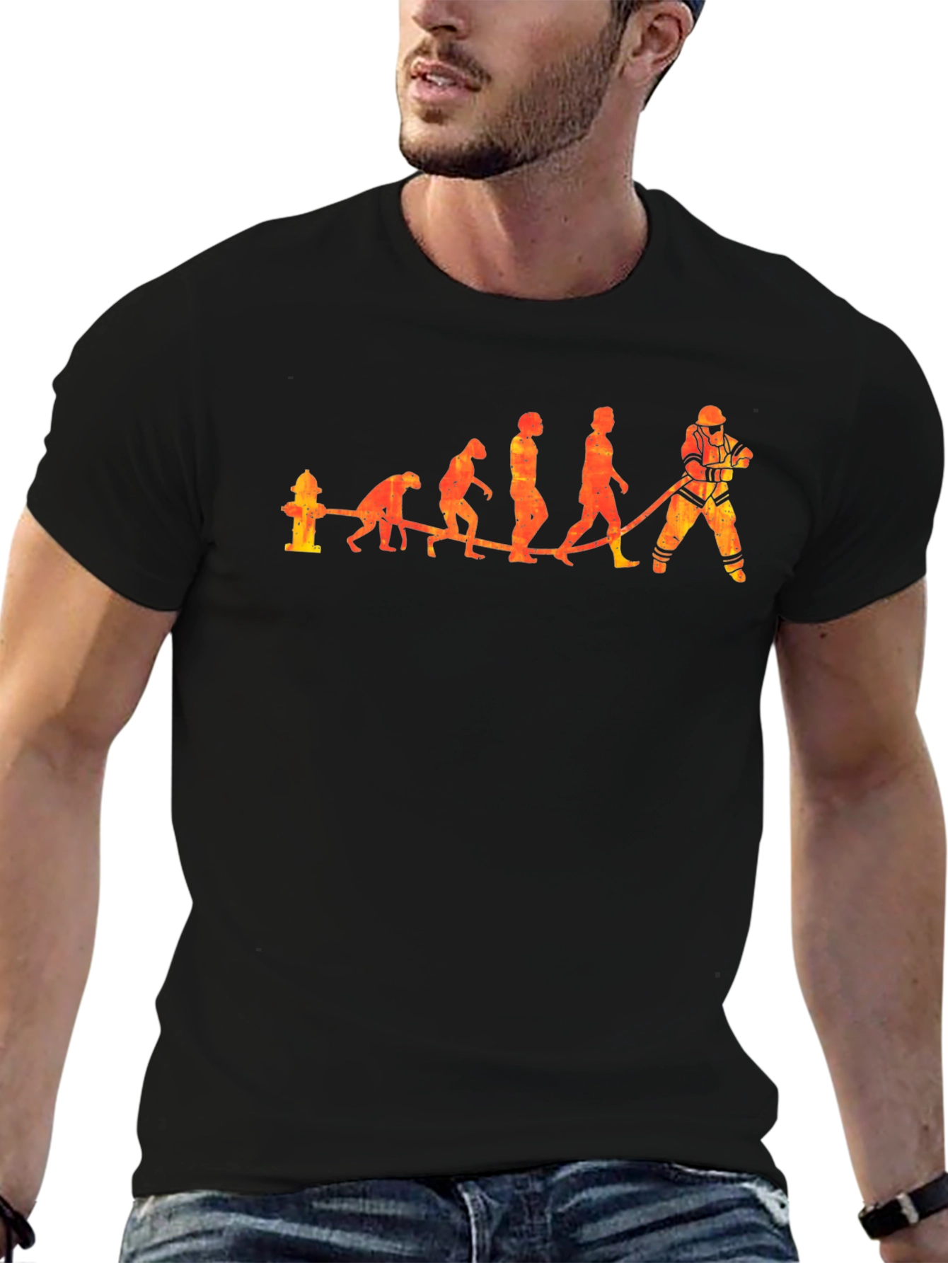 Firefighter Evolution Graphic T-Shirt