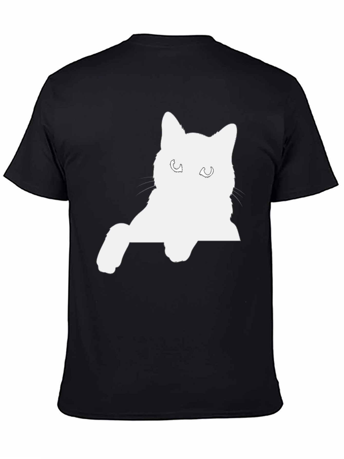 Black Cat Silhouette Graphic T-Shirt