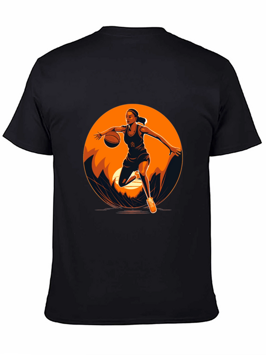 Basketball Player Graphic Black T-Shirt