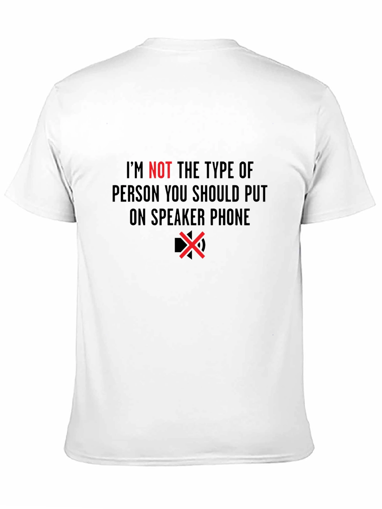 Speaker Phone Humor Graphic Tee