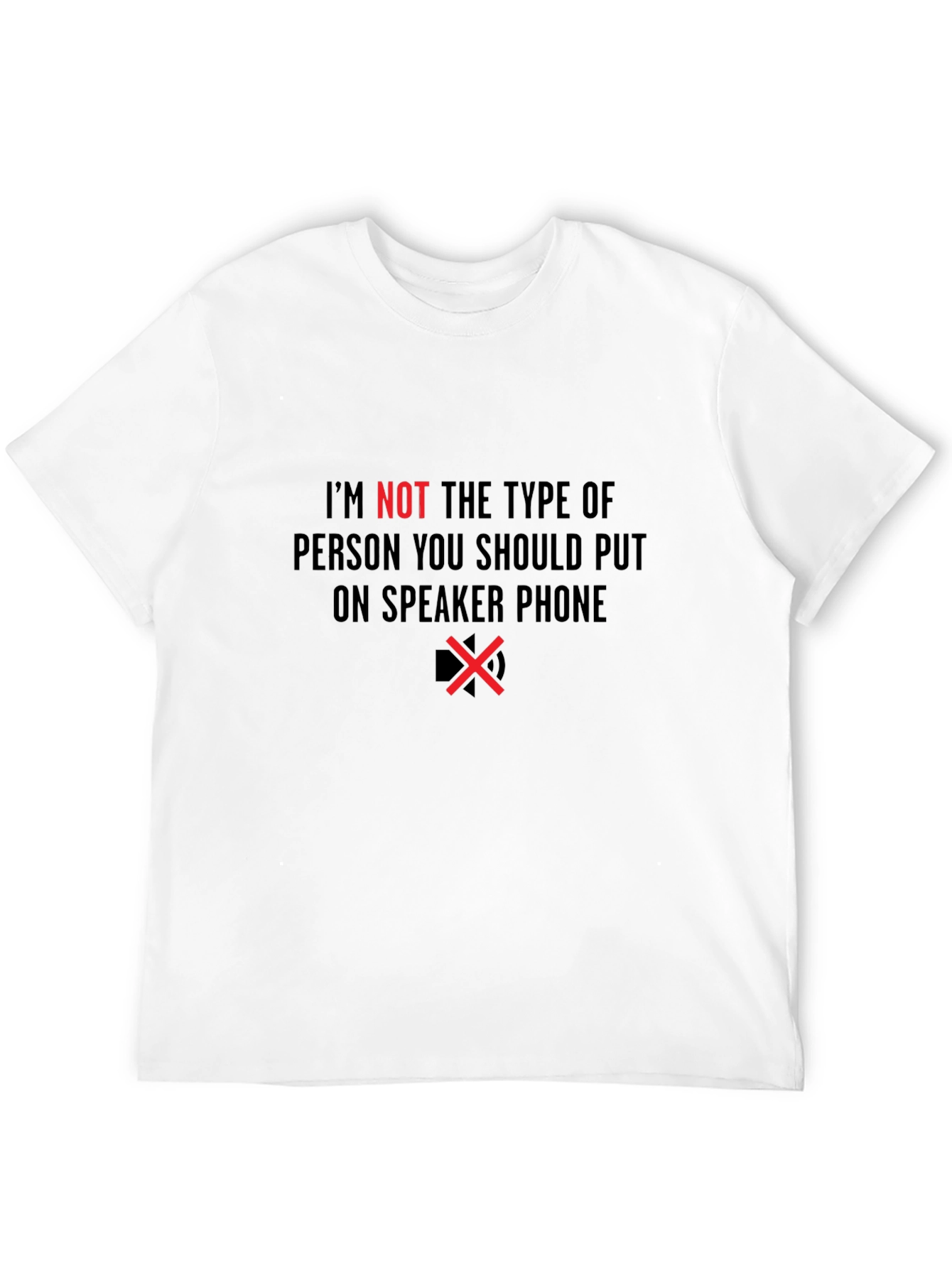 Speaker Phone Humor Graphic Tee
