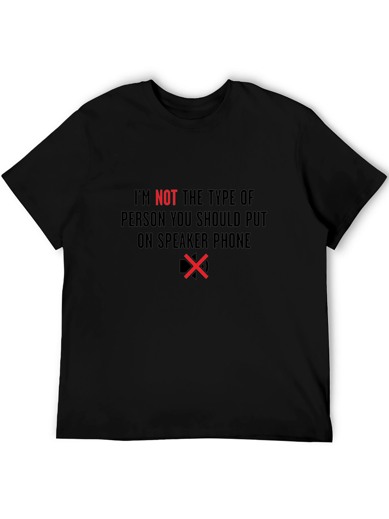 Speaker Phone Humor Graphic Tee