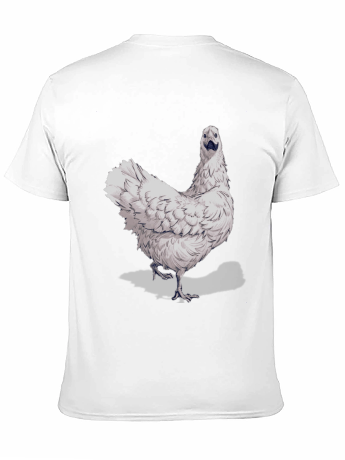 Funny Chicken Graphic Tee - Black Cotton T-Shirt