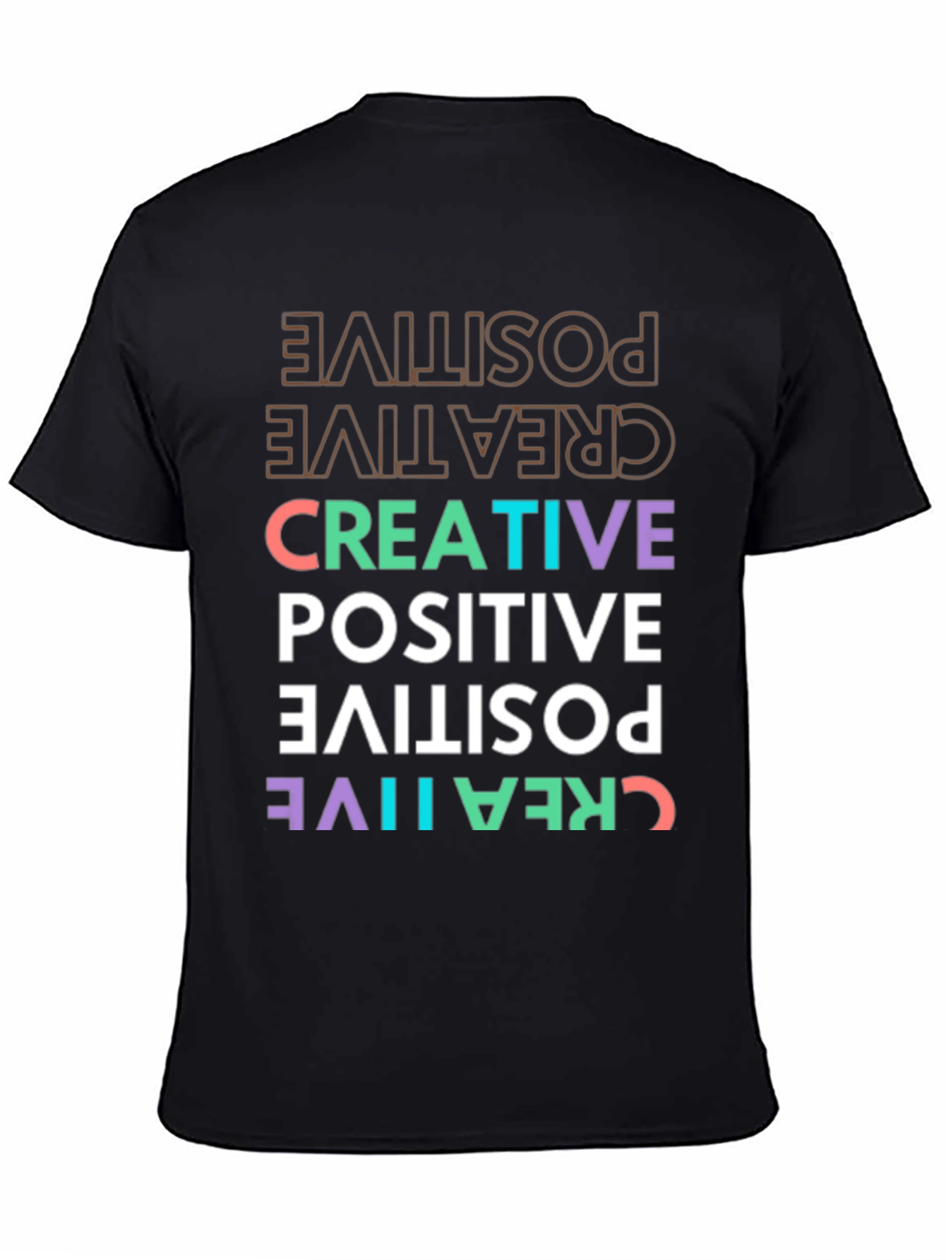 Creative Positive Graphic Tee - Trendy Comfort