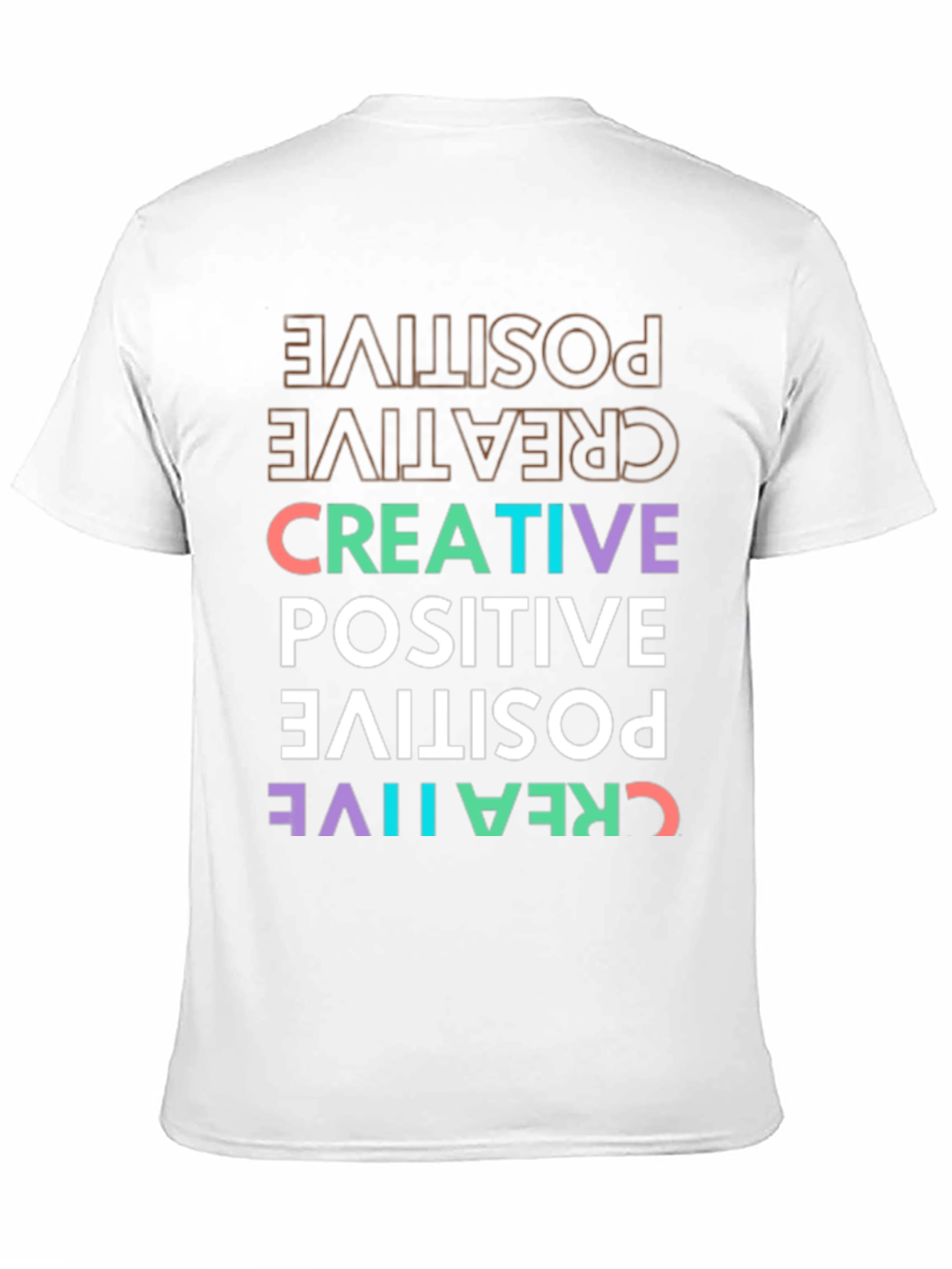 Creative Positive Graphic Tee - Trendy Comfort