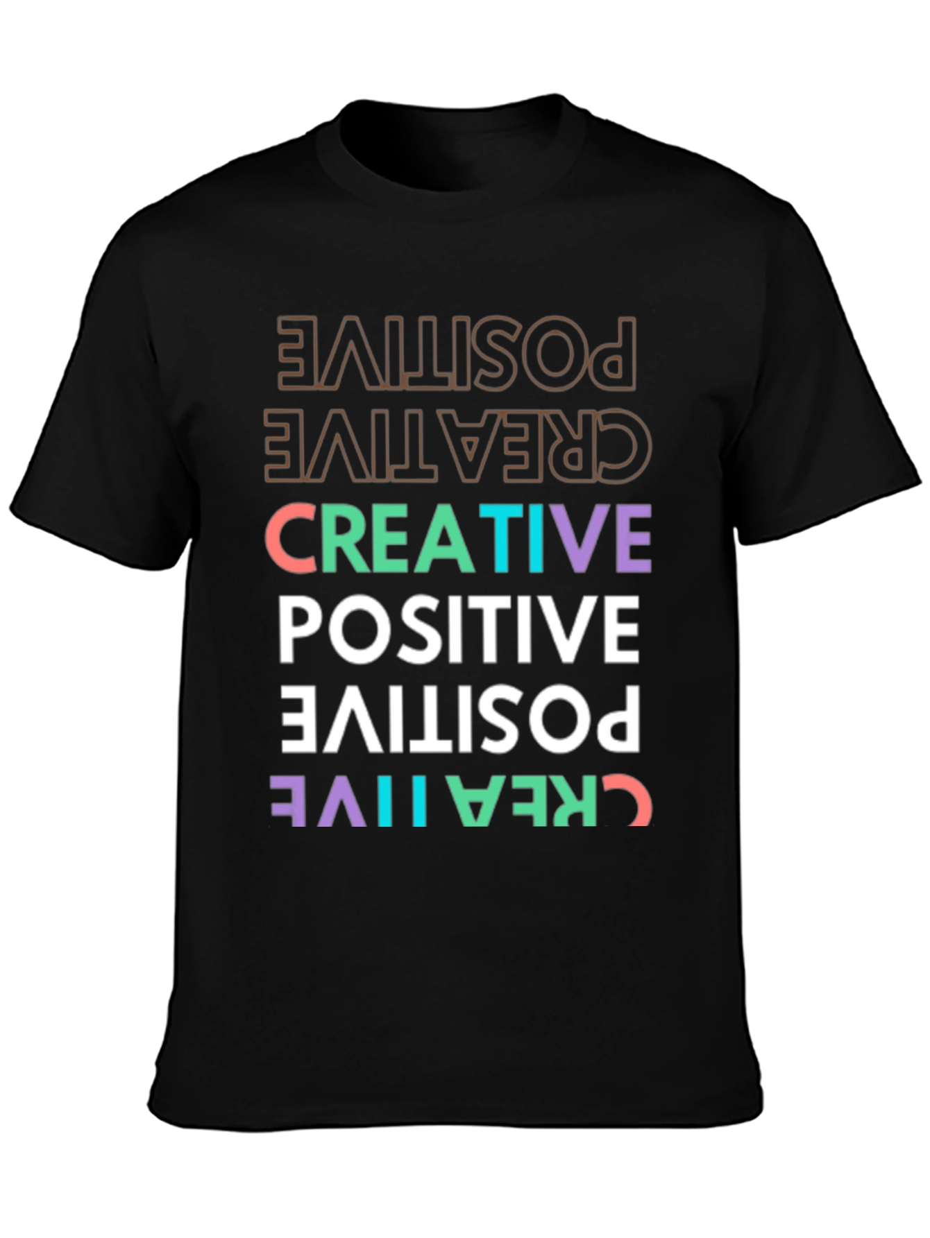Creative Positive Graphic Tee - Trendy Comfort
