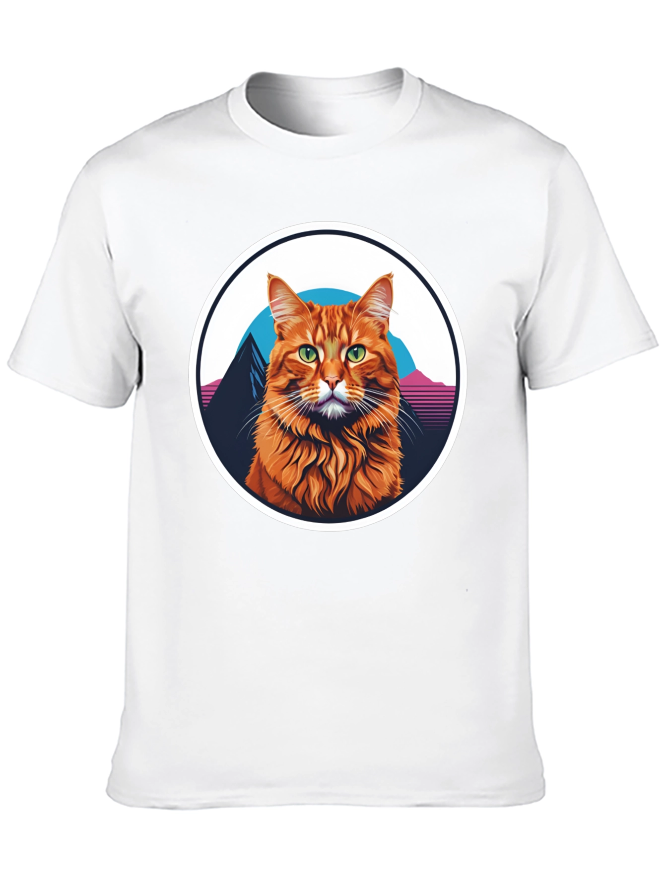 Retro Cat T-Shirt - Black Graphic Tee
