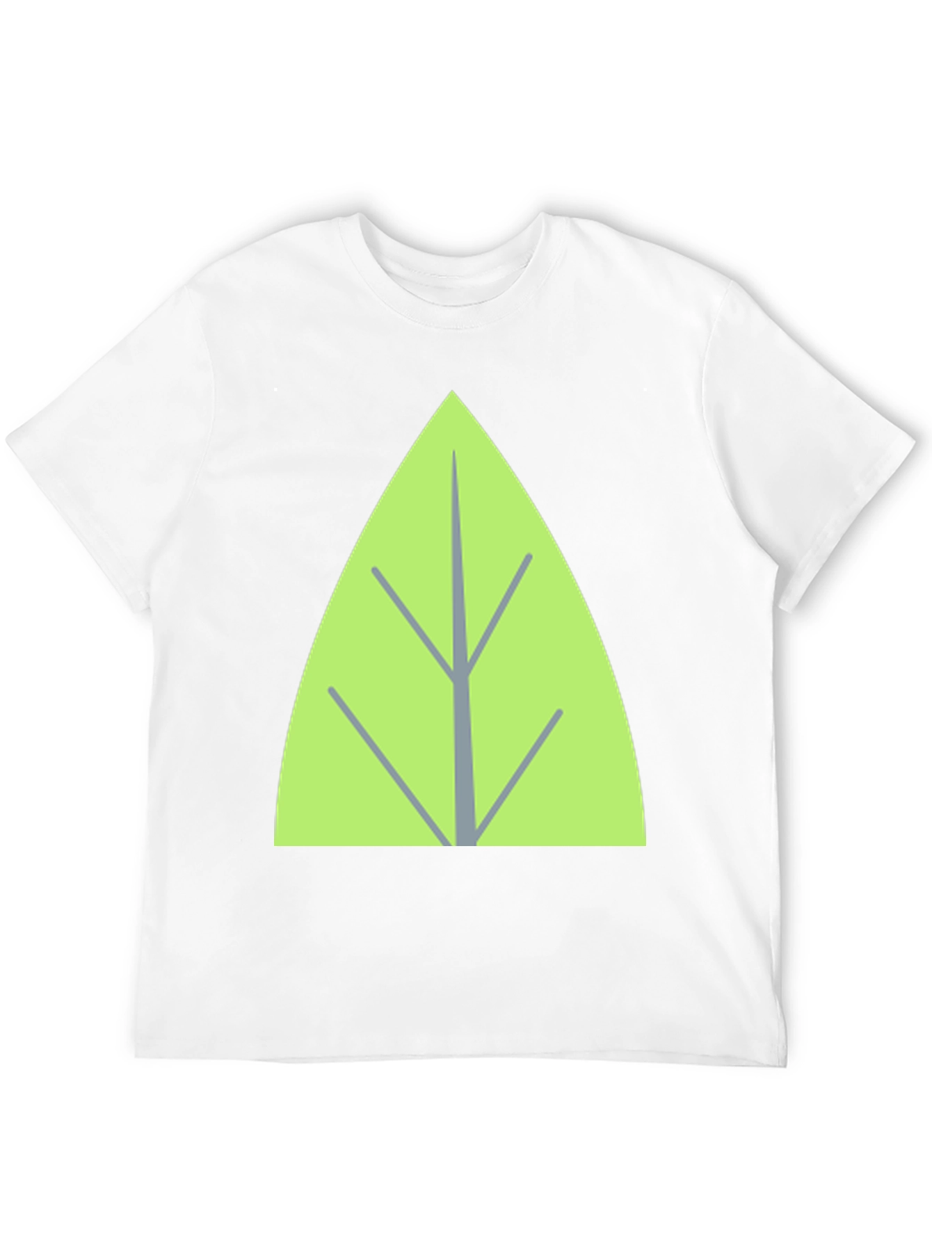 Leaf Graphic Tee - Casual Black T-Shirt