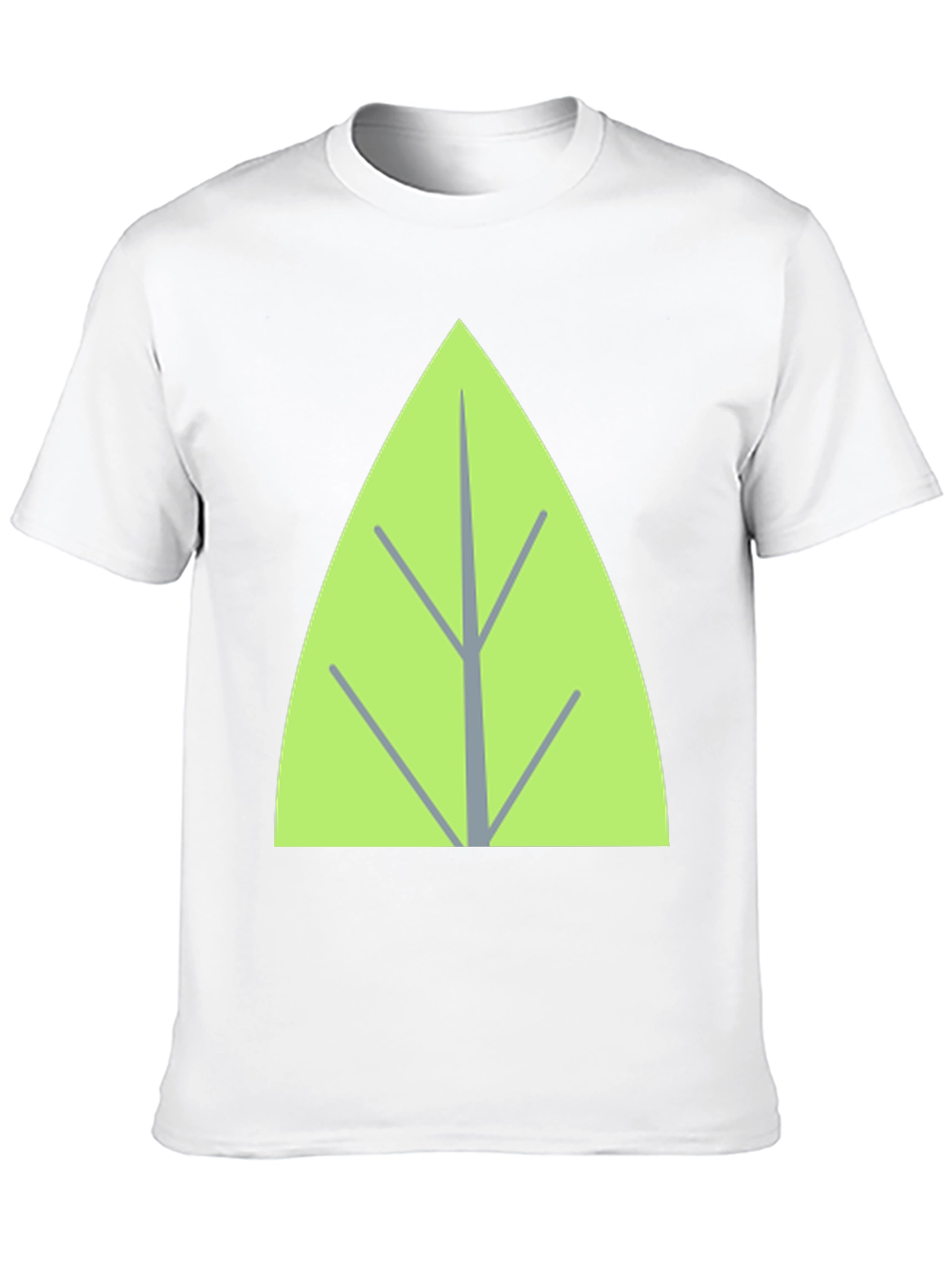 Leaf Graphic Tee - Casual Black T-Shirt
