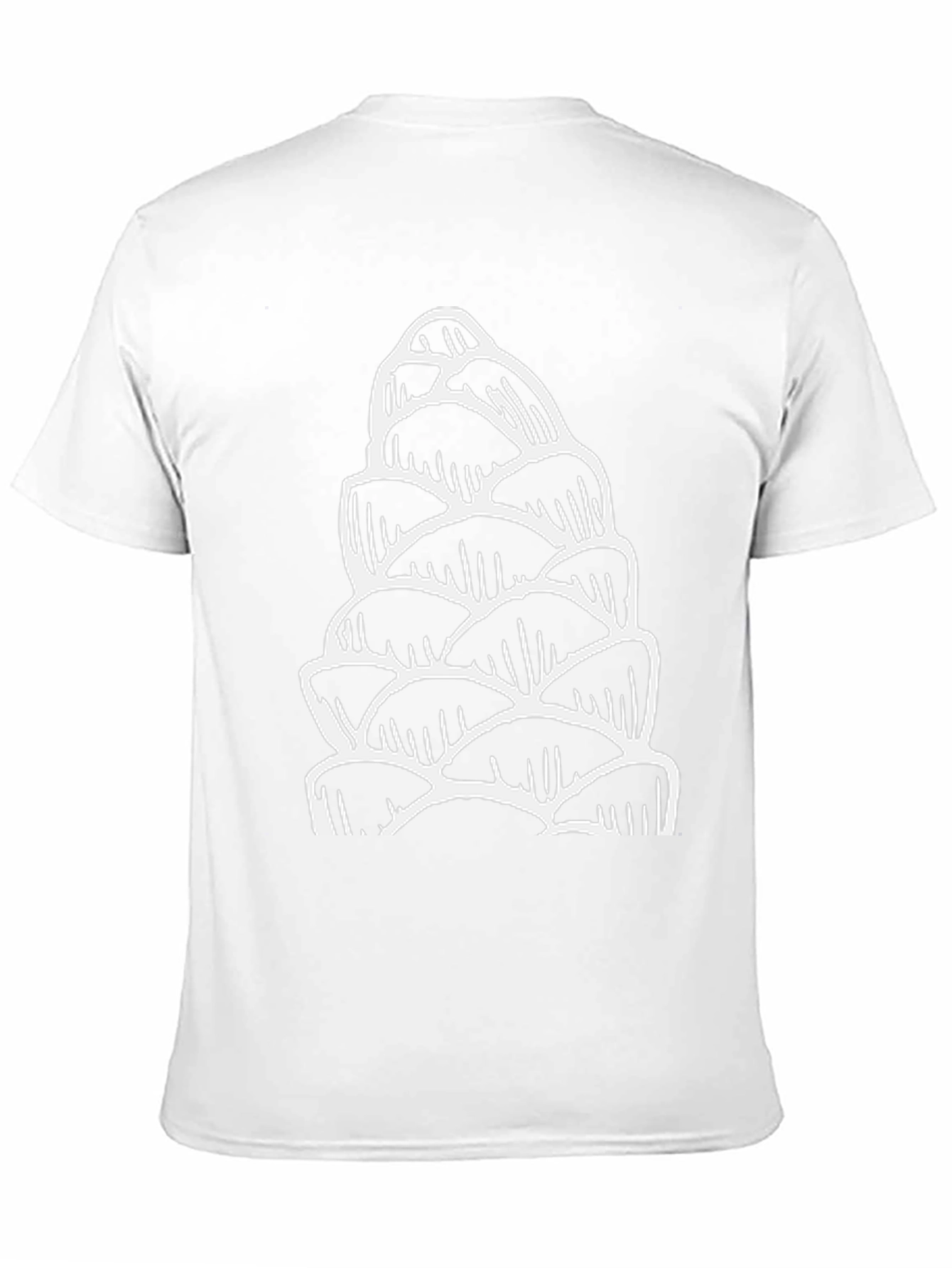 Black T-Shirt with White Pinecone Design