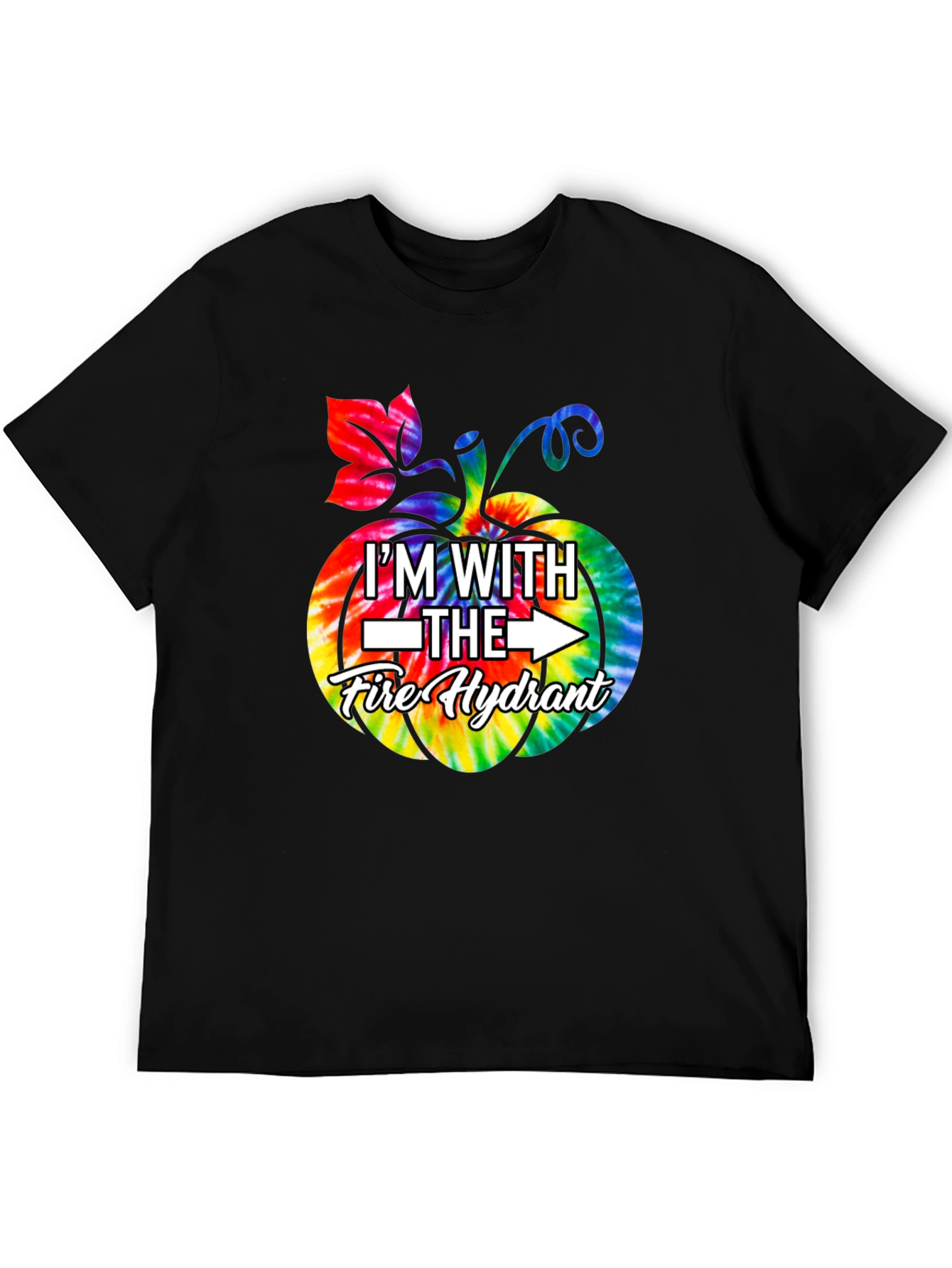 Im With The Fire Hydrant Tie-Dye Pumpkin T-Shirt
