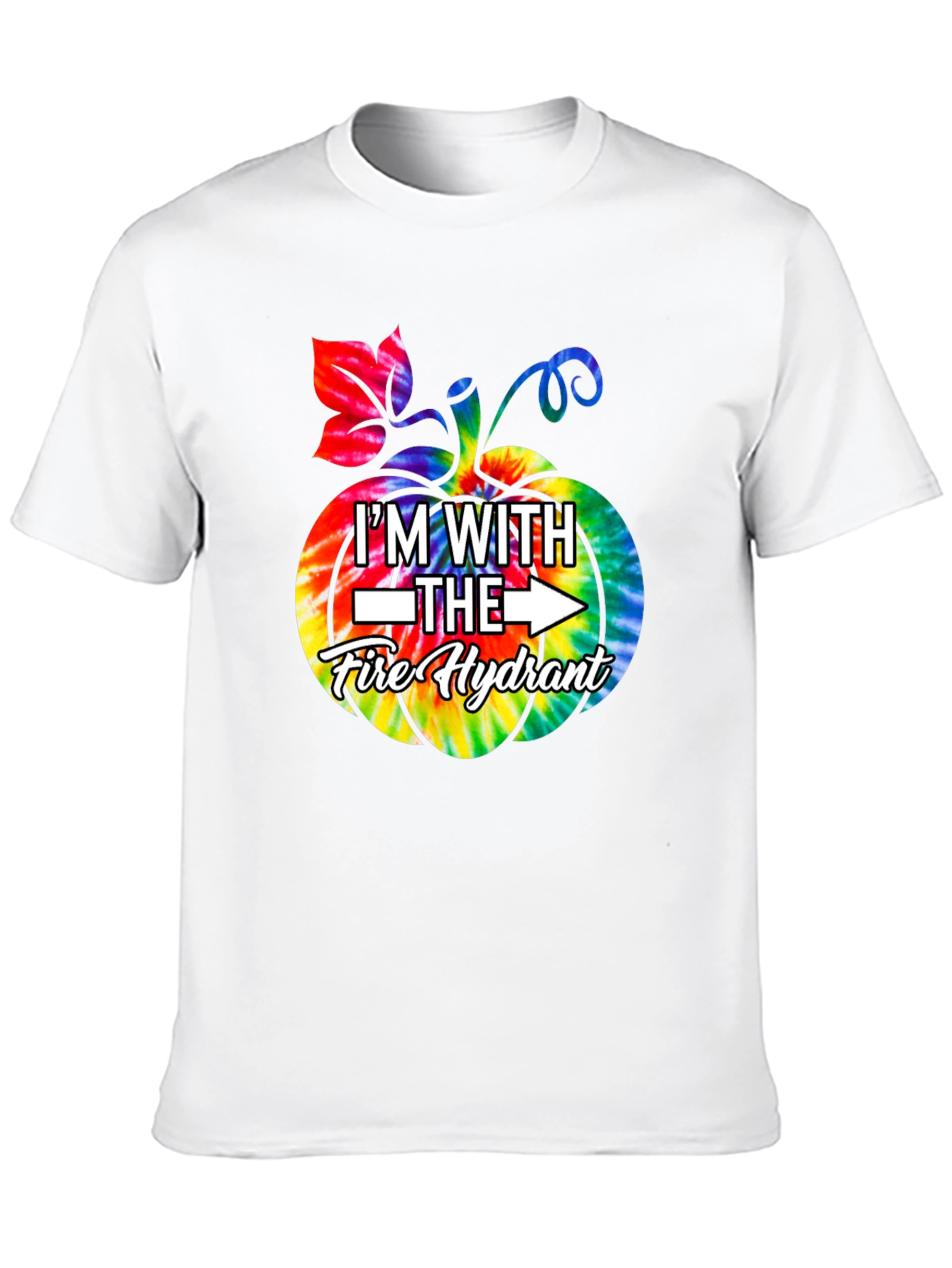 Im With The Fire Hydrant Tie-Dye Pumpkin T-Shirt