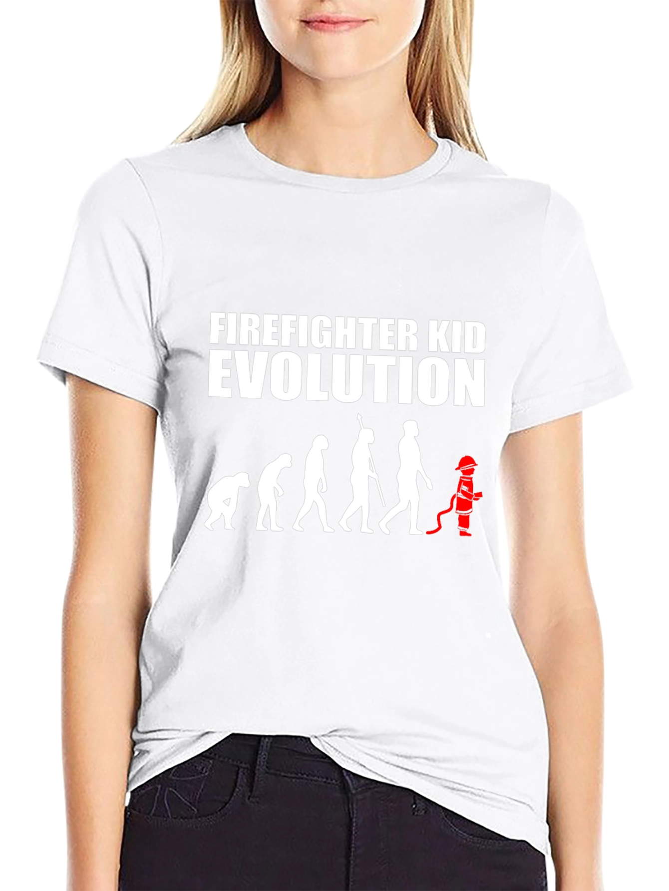 Firefighter Kid Evolution T-Shirt - Black
