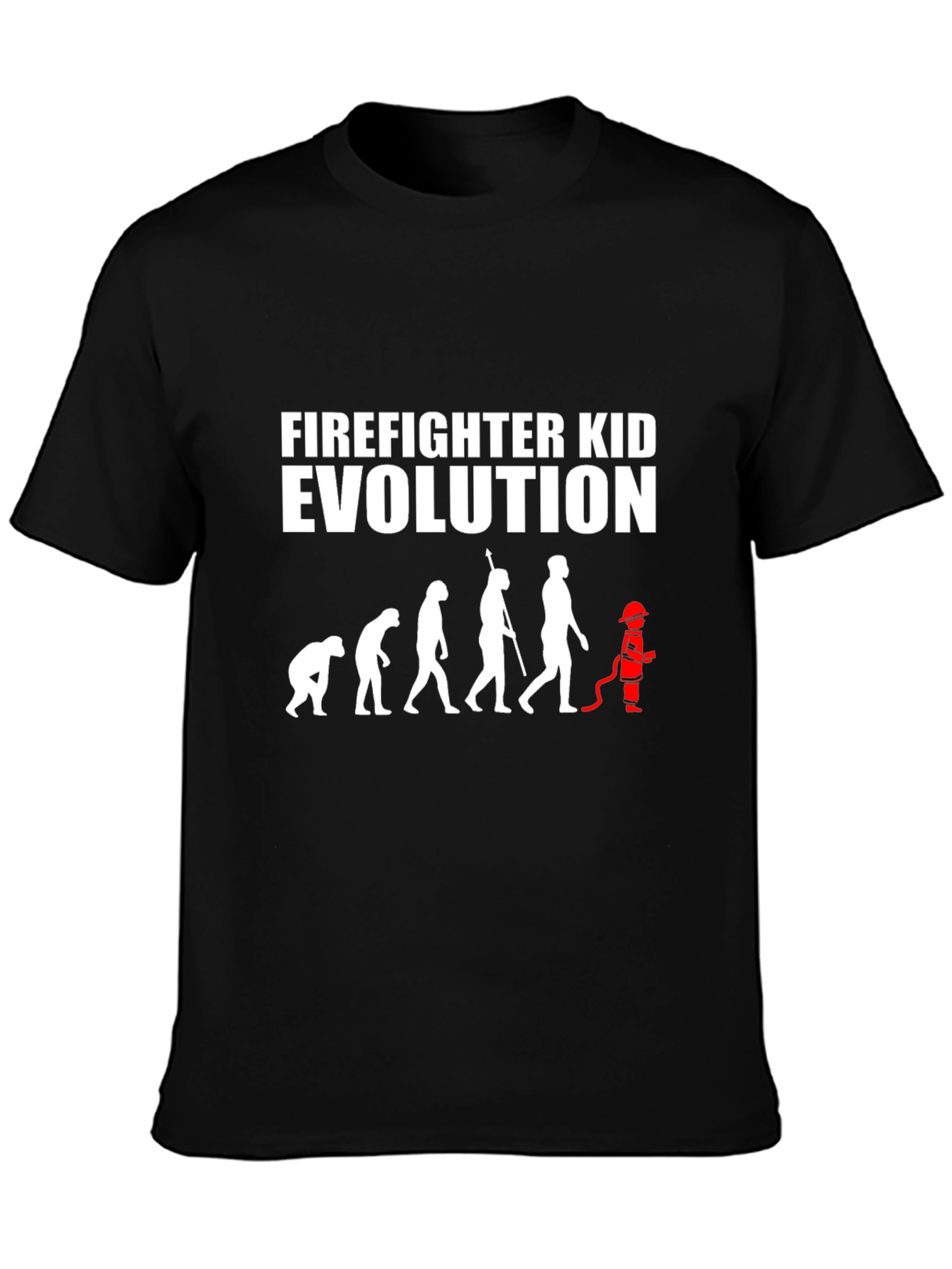 Firefighter Kid Evolution T-Shirt - Black