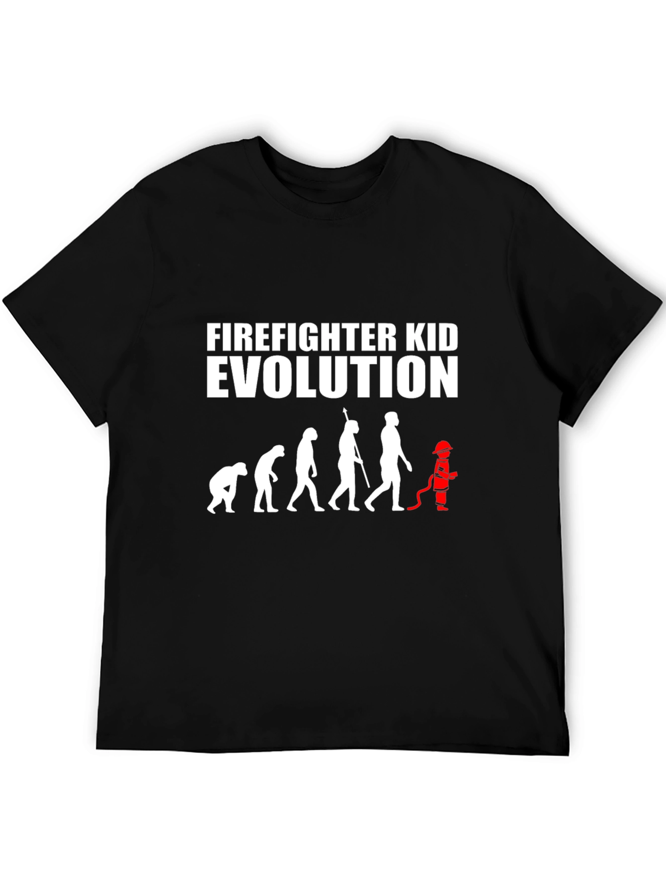 Firefighter Kid Evolution T-Shirt - Black