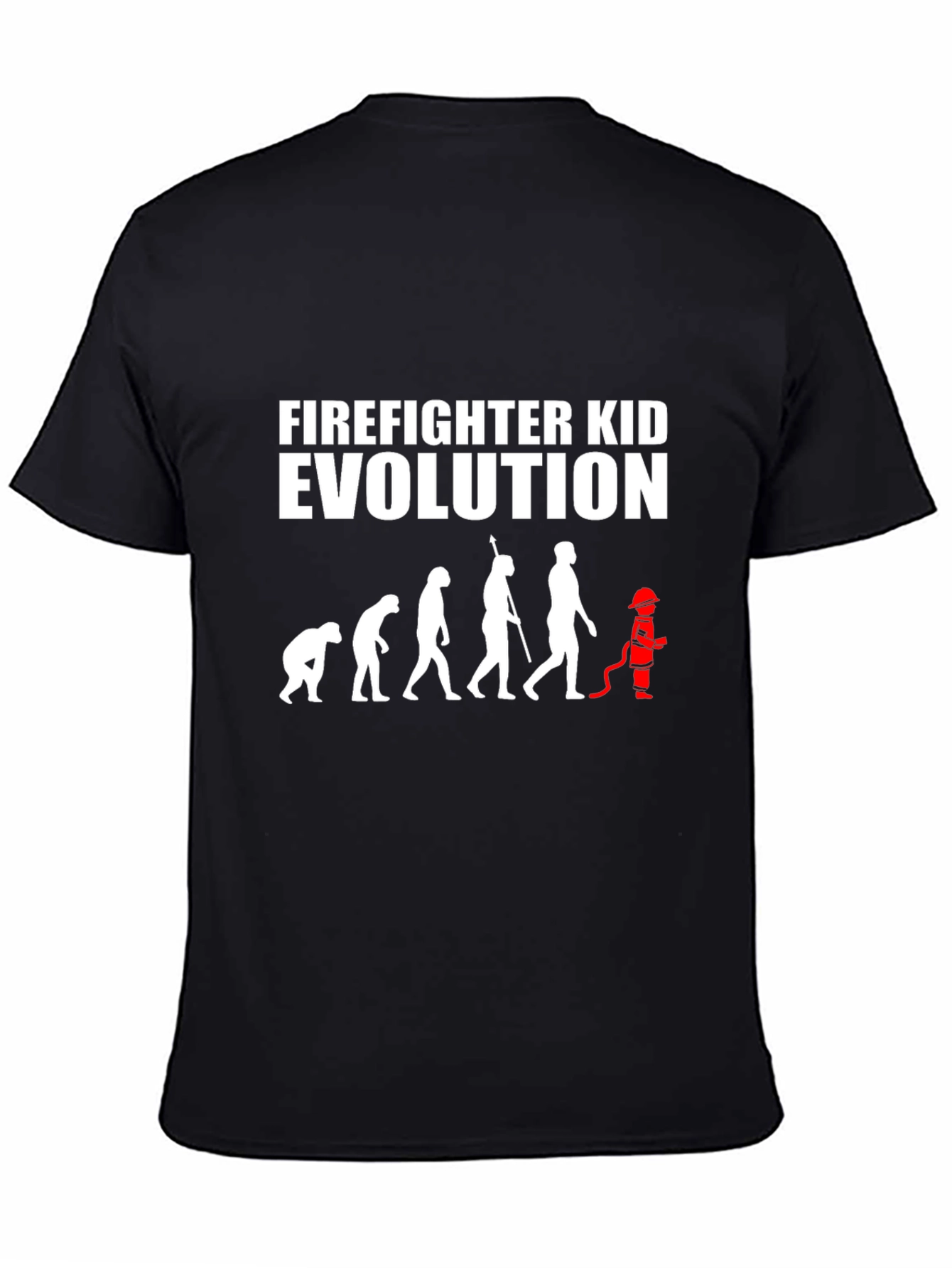 Firefighter Kid Evolution T-Shirt - Black