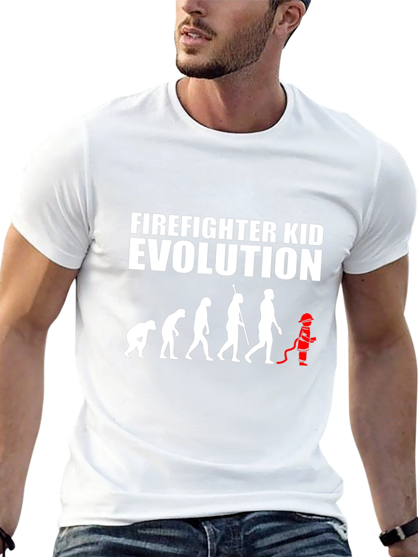 Firefighter Kid Evolution T-Shirt - Black