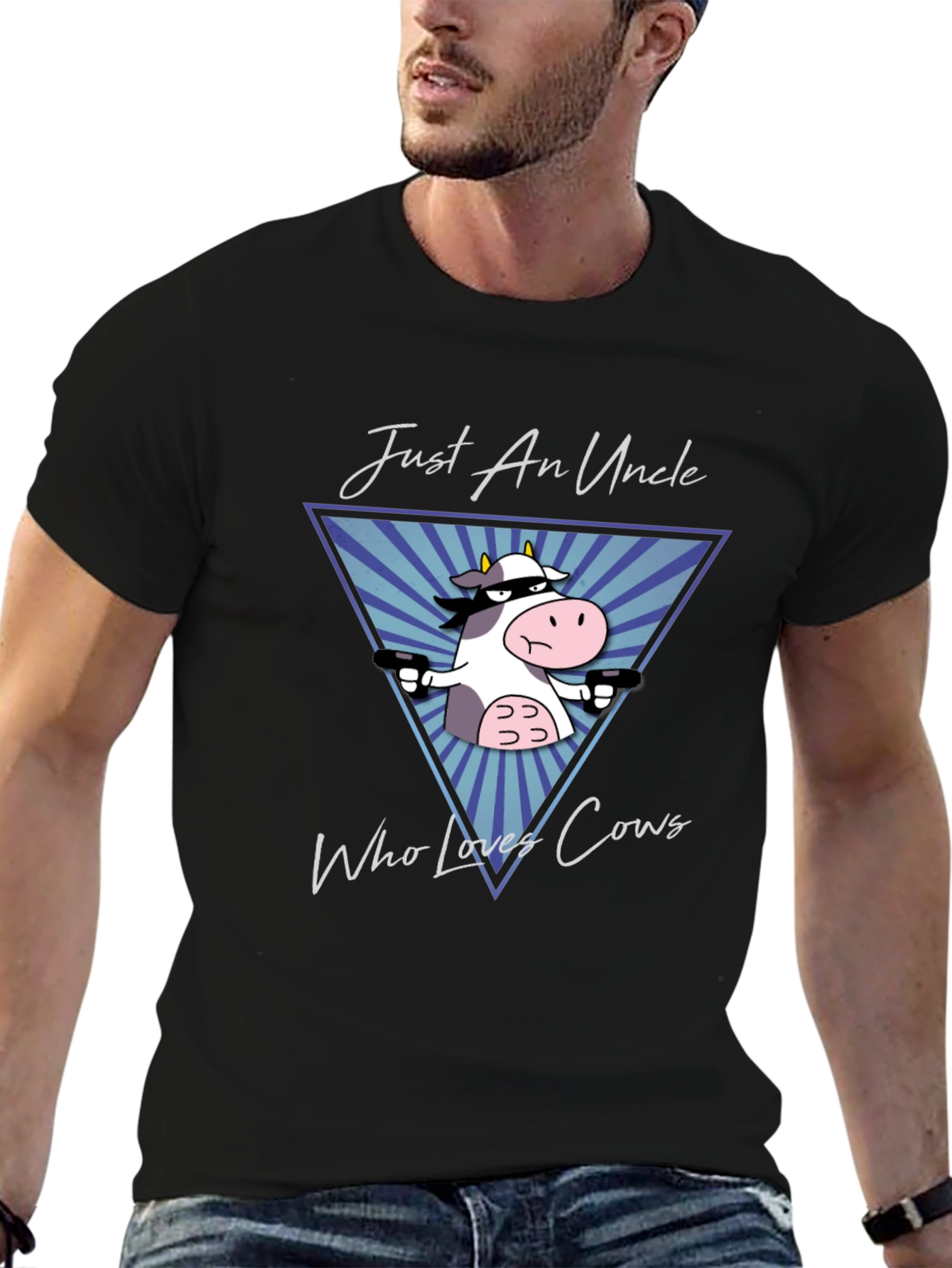 Just An Uncle Who Loves Cows T-Shirt