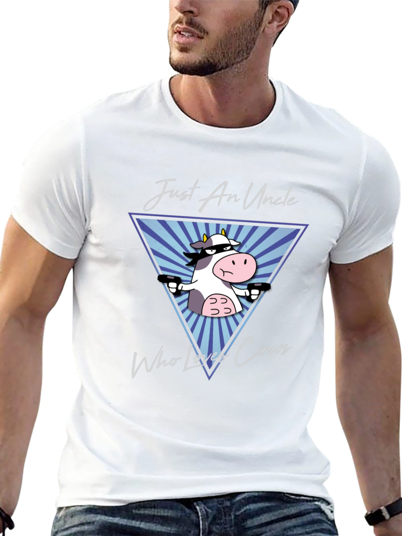 Just An Uncle Who Loves Cows T-Shirt
