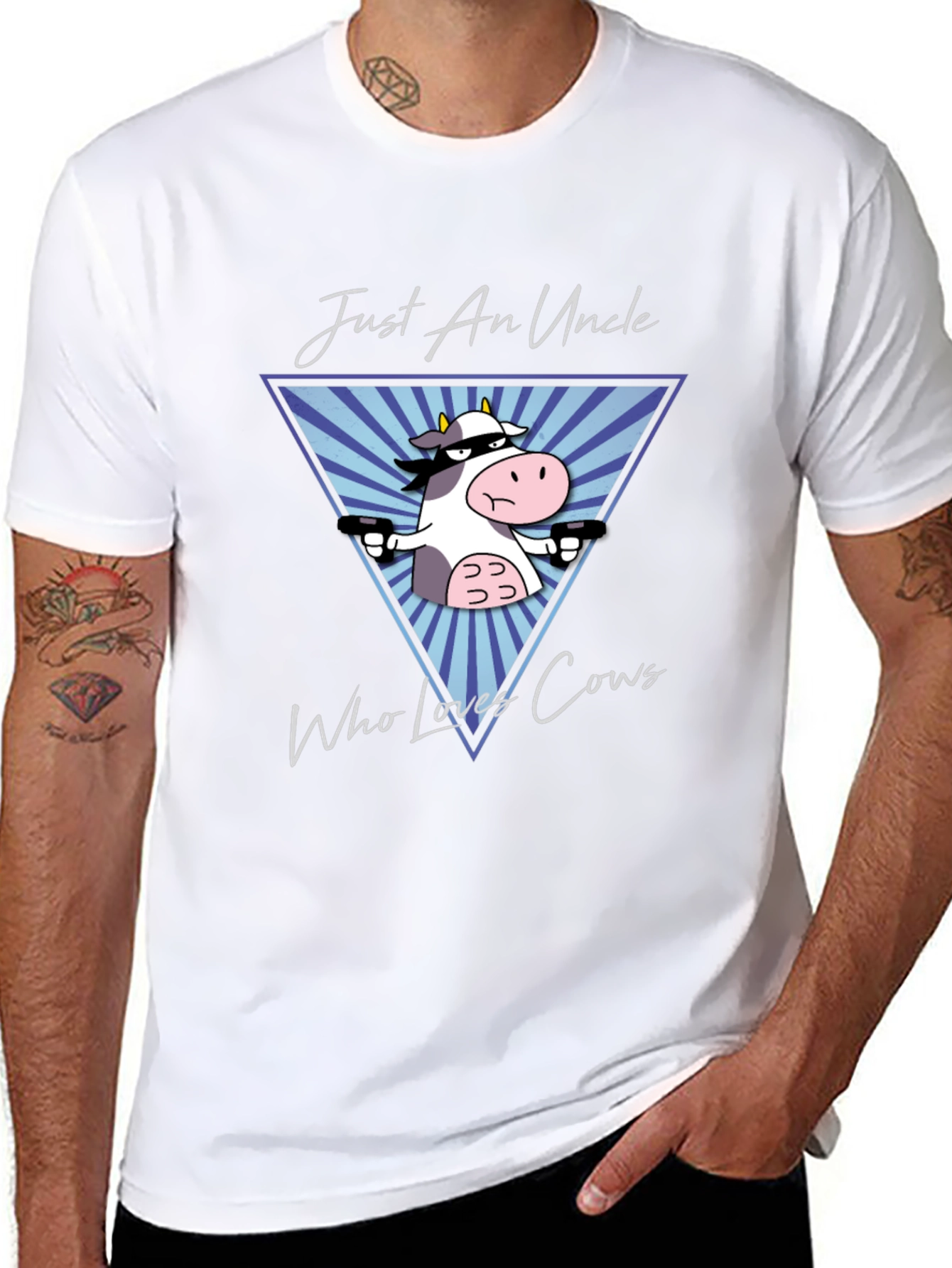 Just An Uncle Who Loves Cows T-Shirt