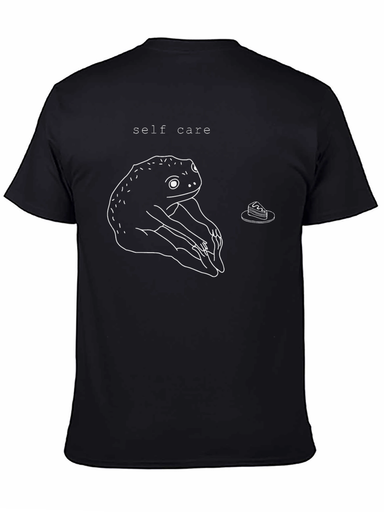 Self Care Frog T-Shirt - Relax and Enjoy Cake