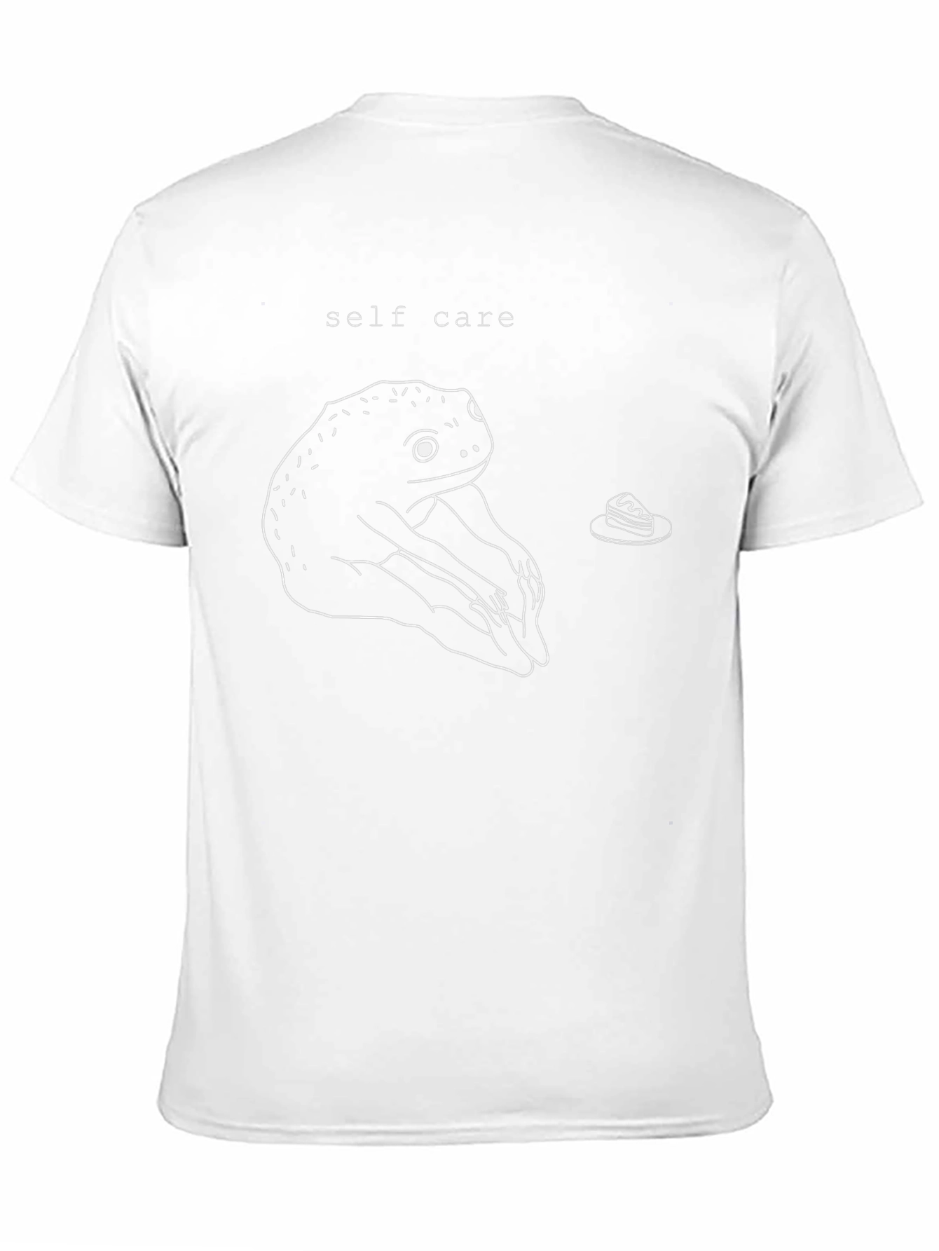 Self Care Frog T-Shirt - Relax and Enjoy Cake