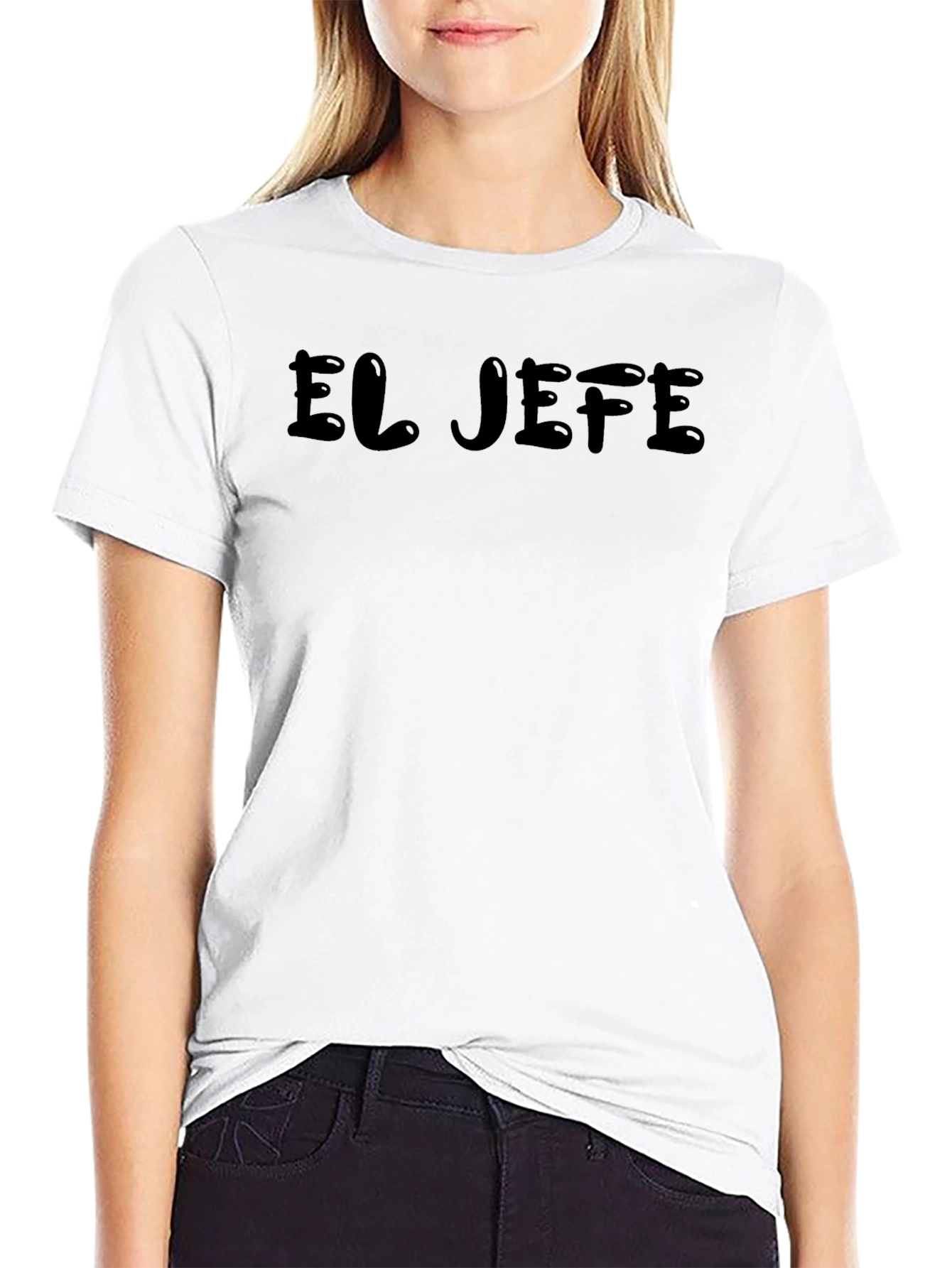 El Jefe Black Graphic T-Shirt - Casual Style