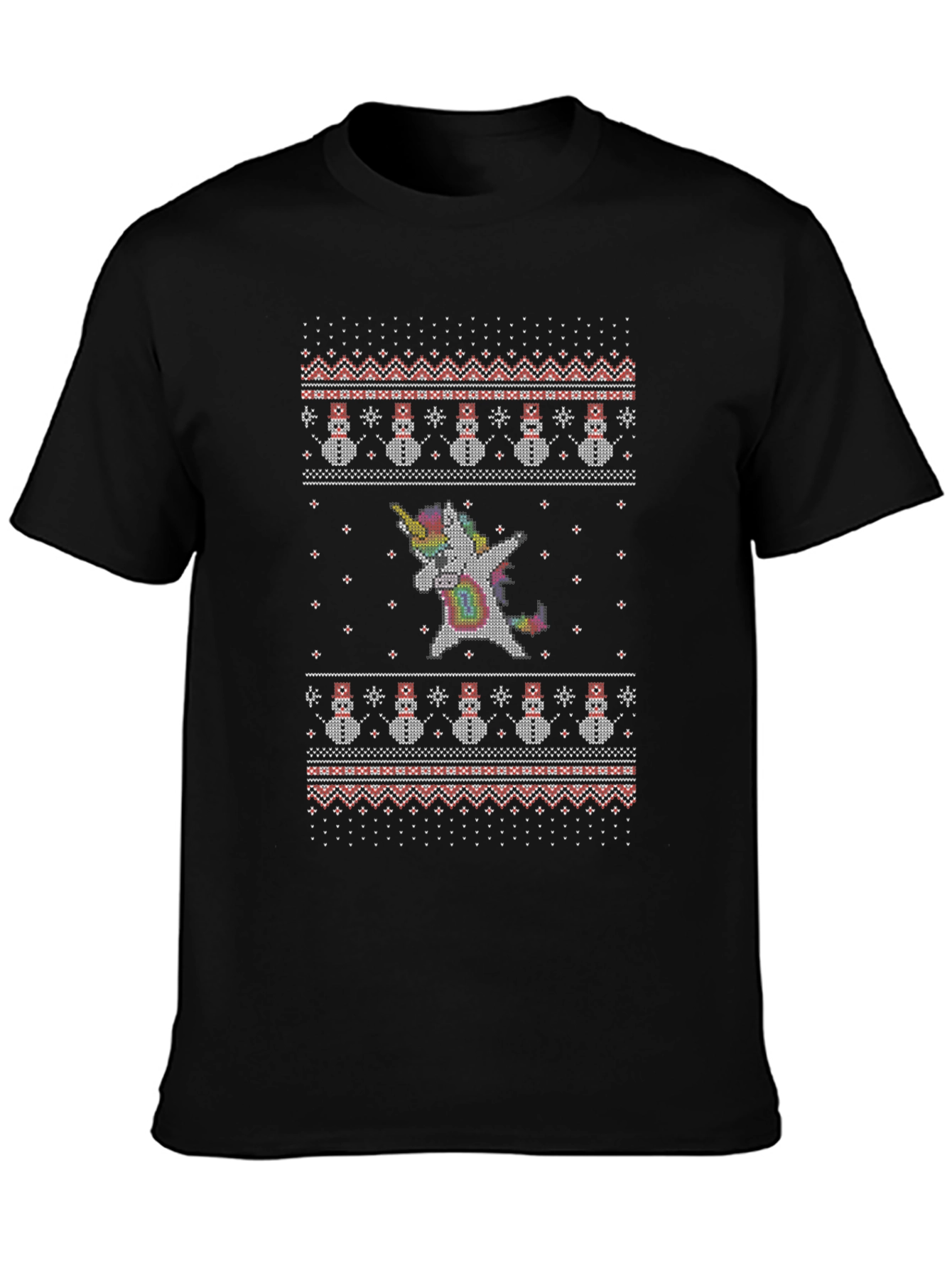 Unicorn Dabbing Ugly Christmas Sweater T-Shirt