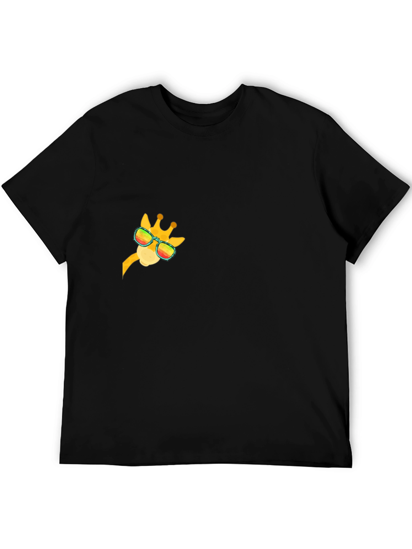 Cool Giraffe Graphic Tee - Black