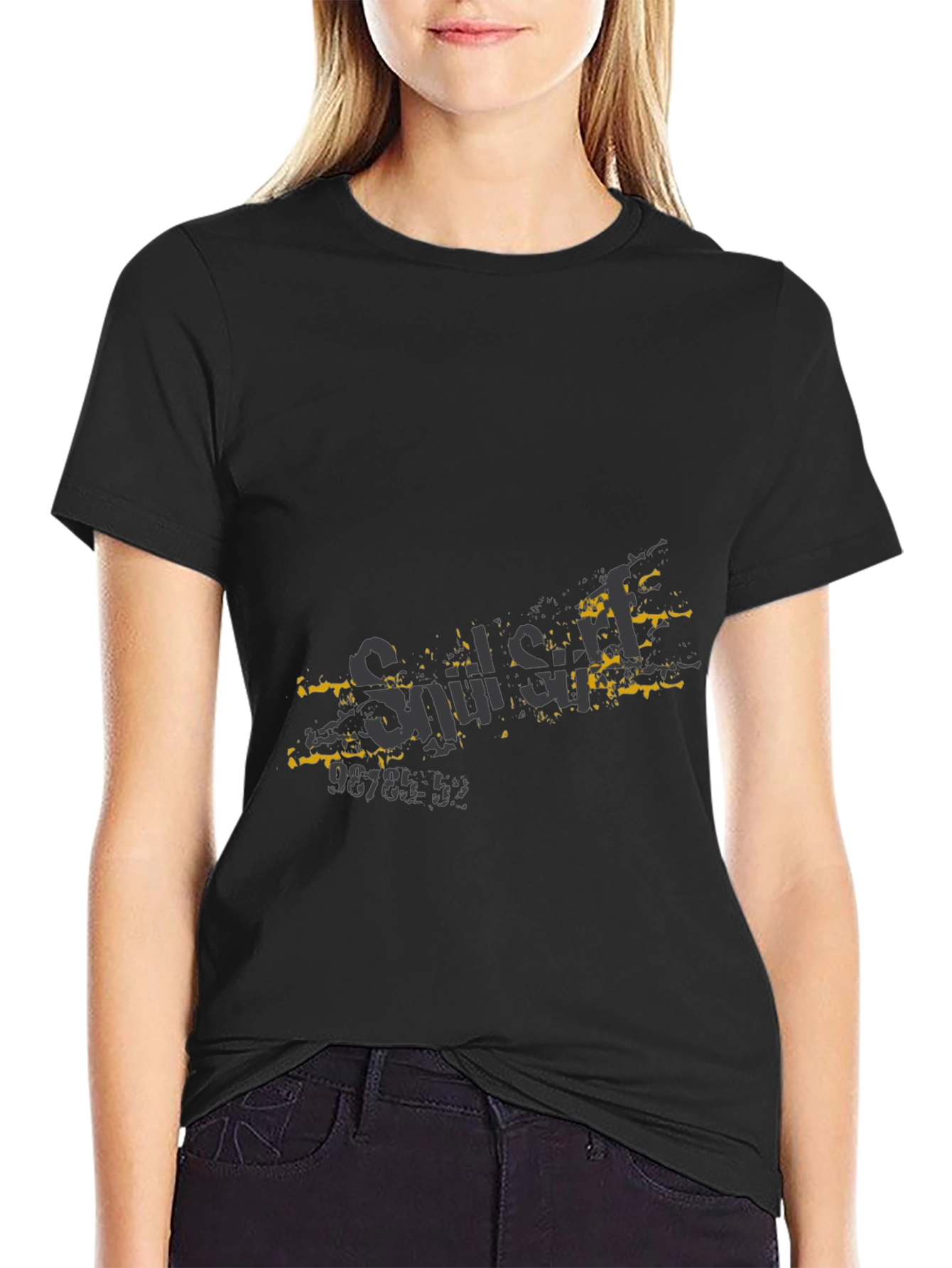 Soul Surf Graphic Print Black T-Shirt