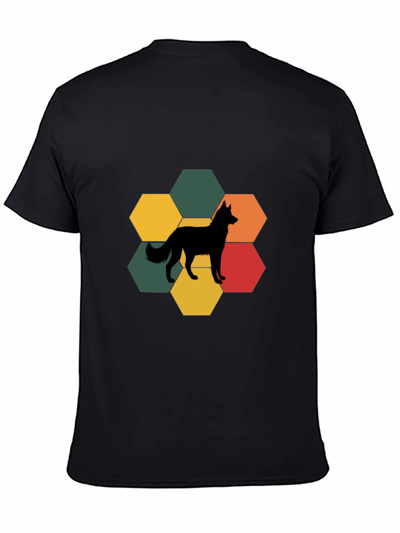 Dog Silhouette Hexagon T-Shirt