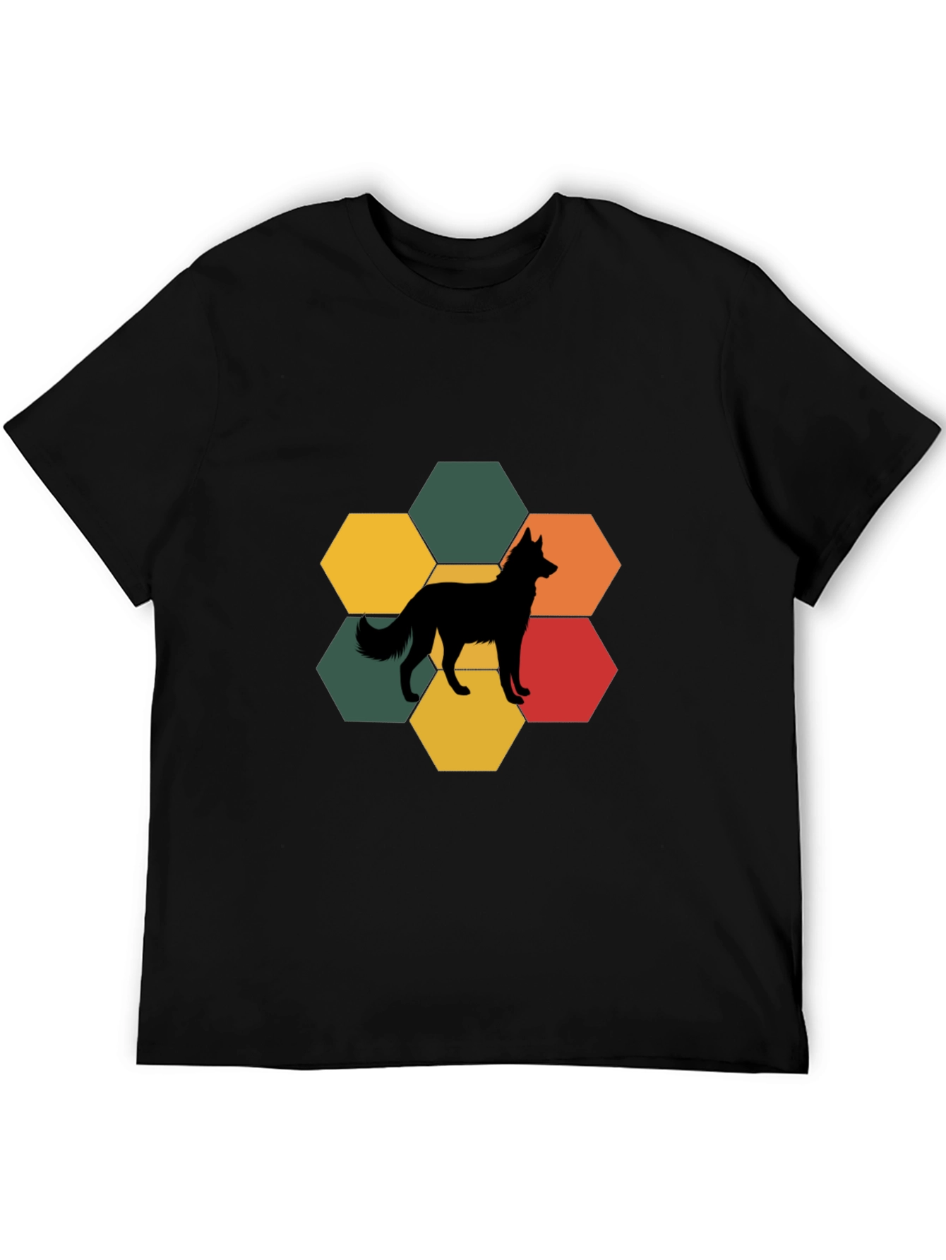Dog Silhouette Hexagon T-Shirt