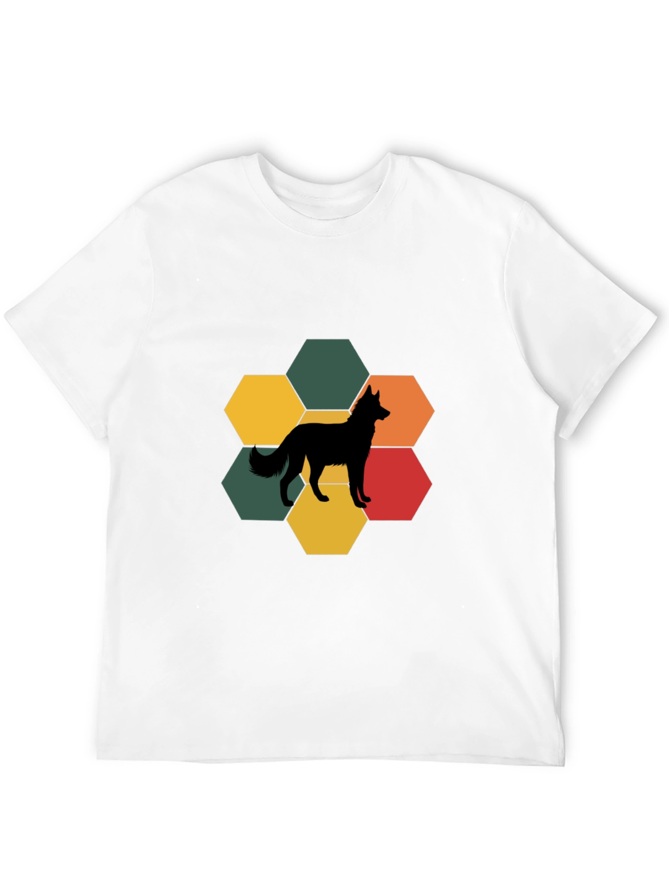 Dog Silhouette Hexagon T-Shirt