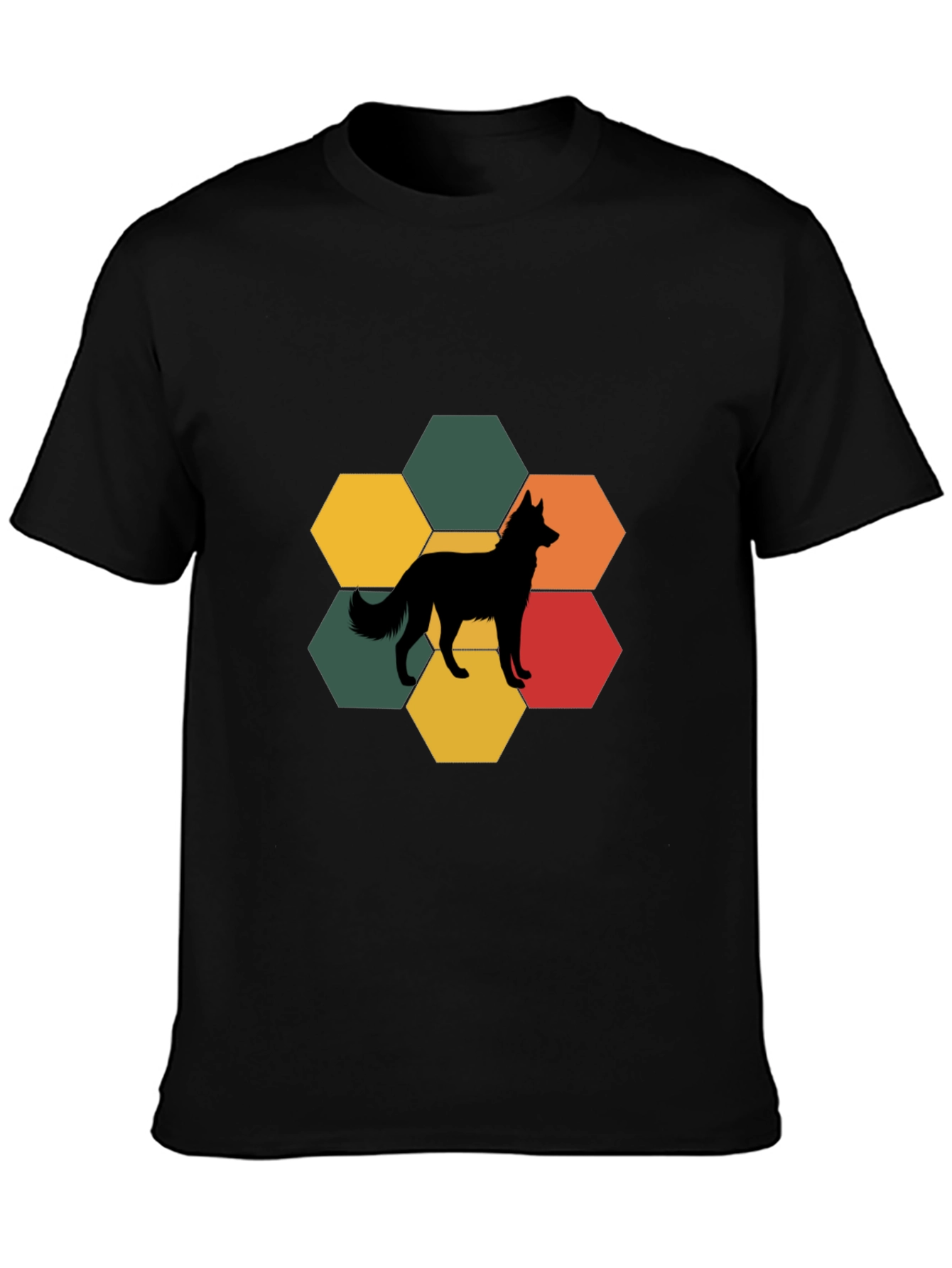 Dog Silhouette Hexagon T-Shirt