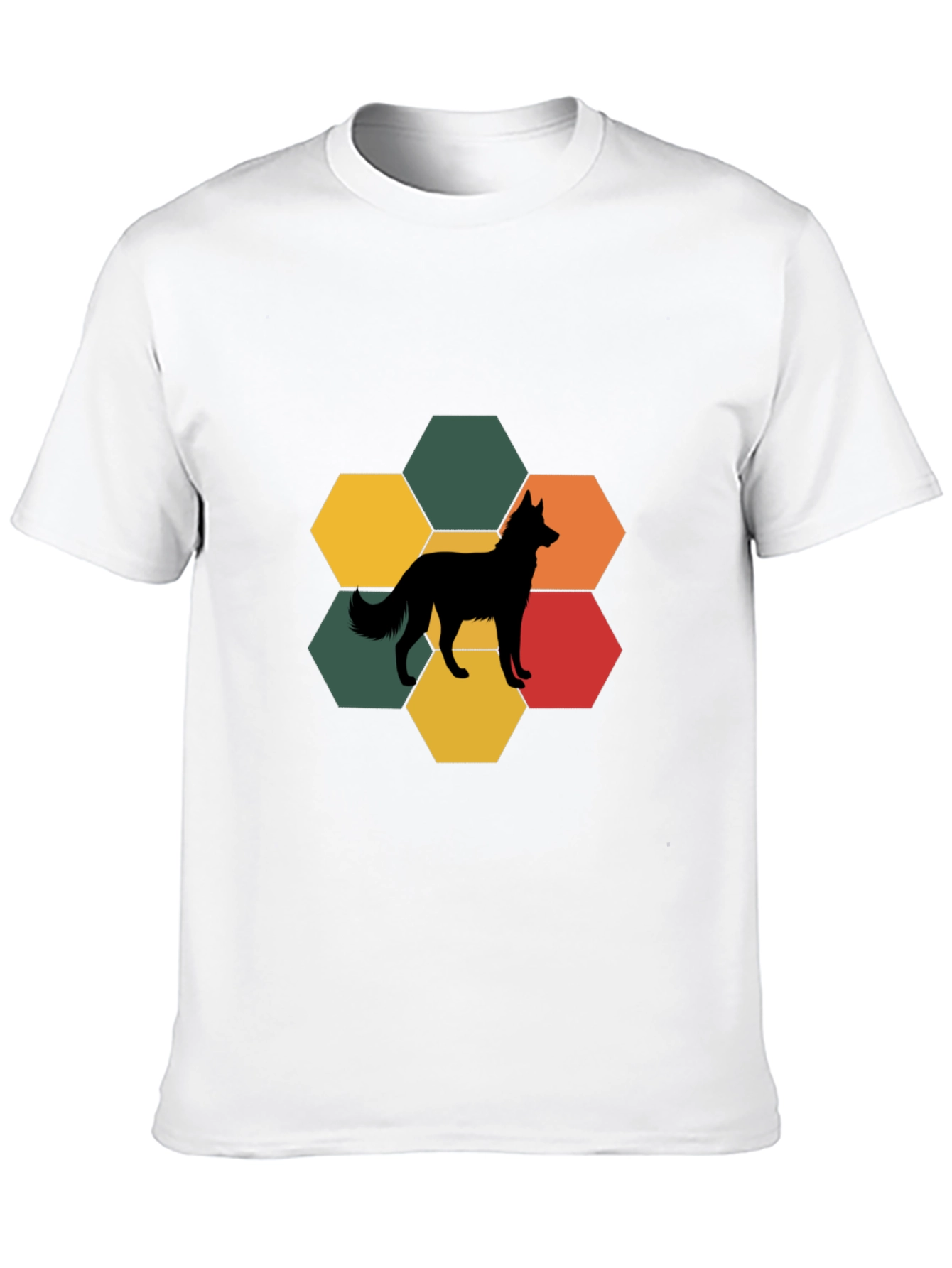 Dog Silhouette Hexagon T-Shirt