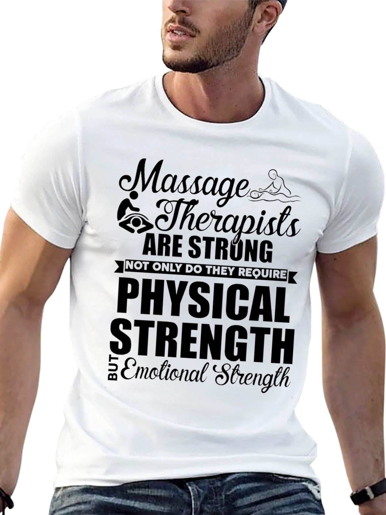 Massage Therapist Strength Black T-Shirt