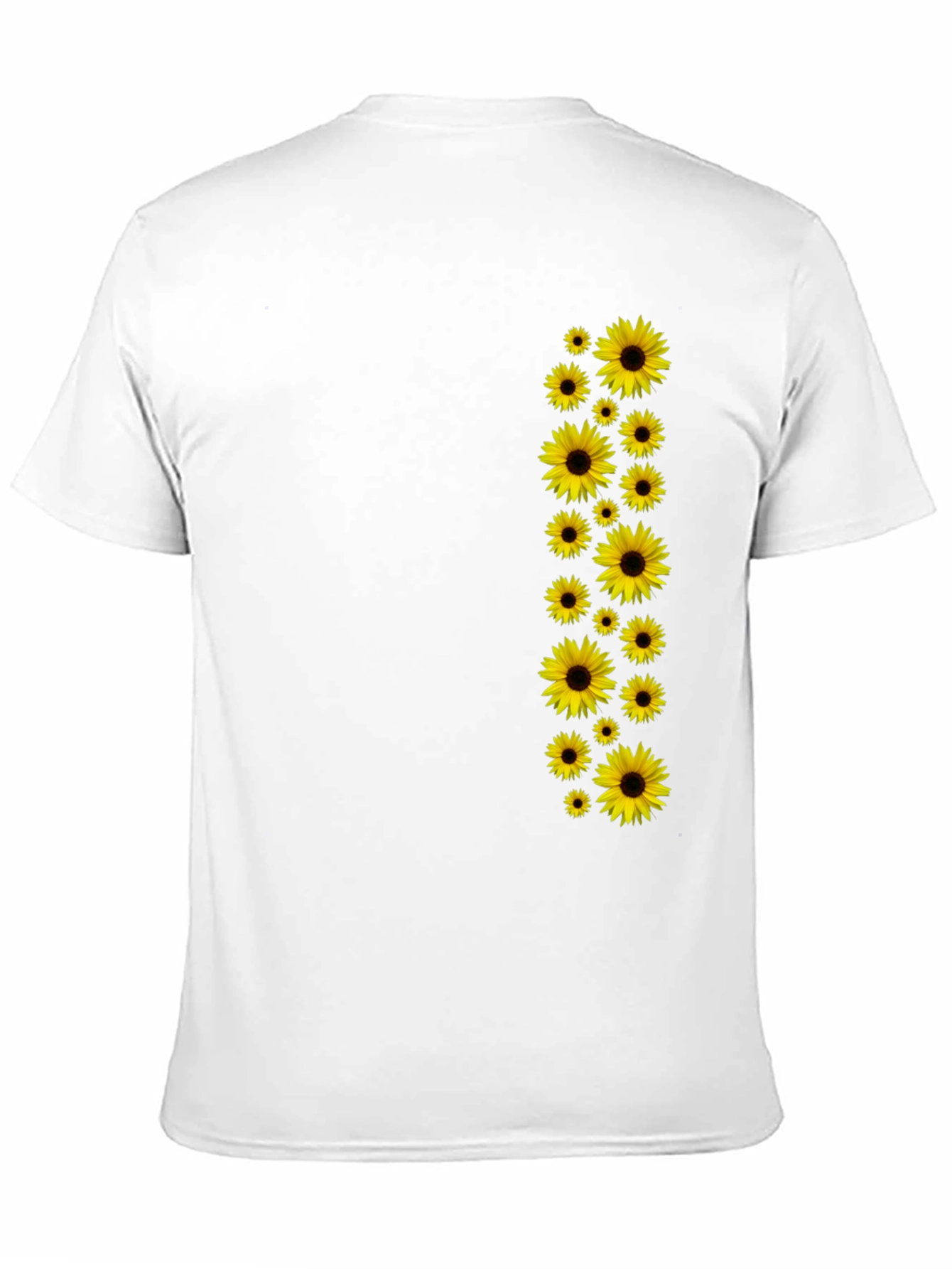 Sunflower Print Black T-Shirt | Casual Wear