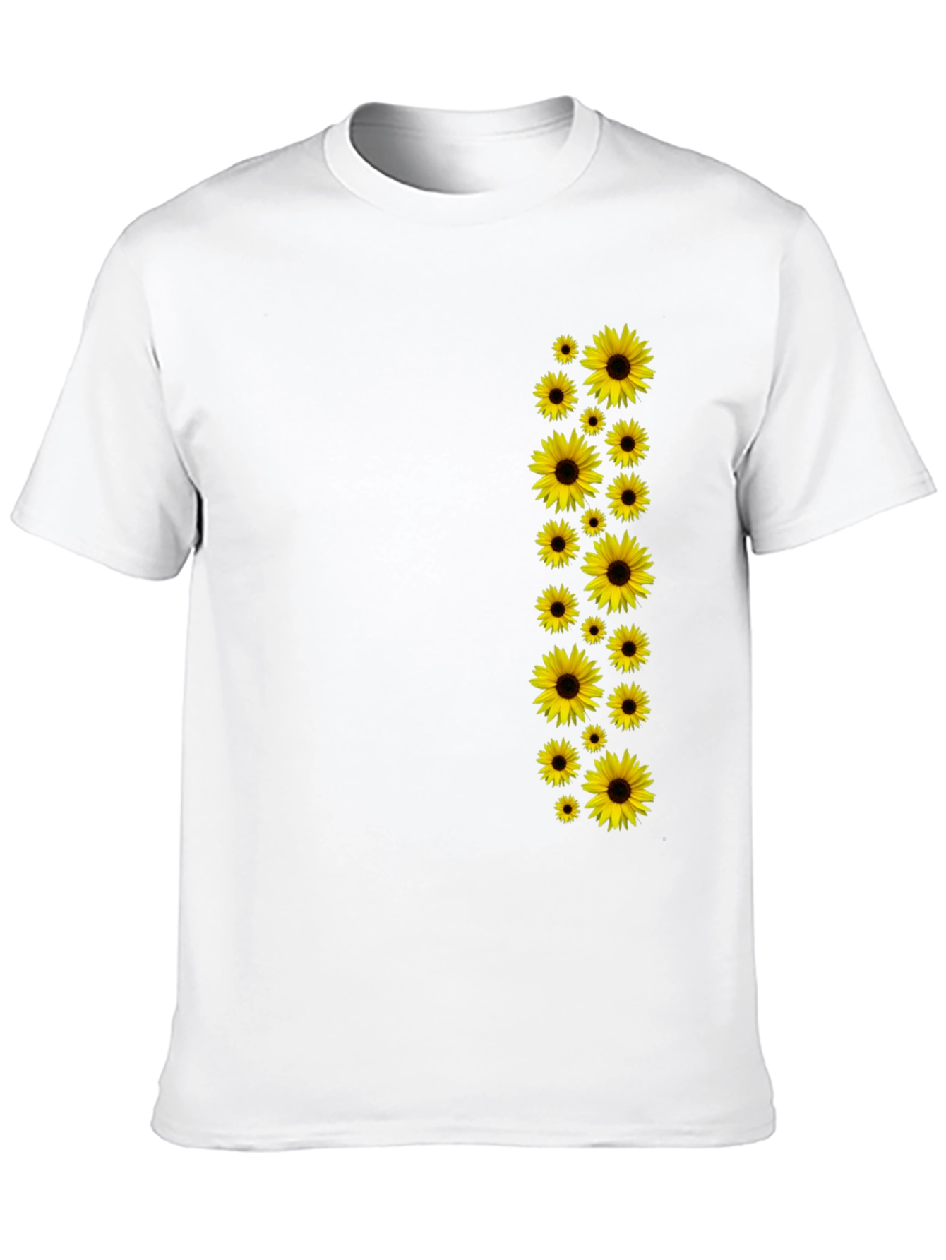 Sunflower Print Black T-Shirt | Casual Wear