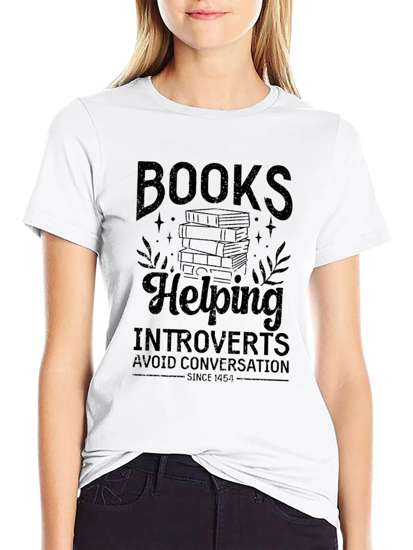 Introvert Book Lover Black T-Shirt