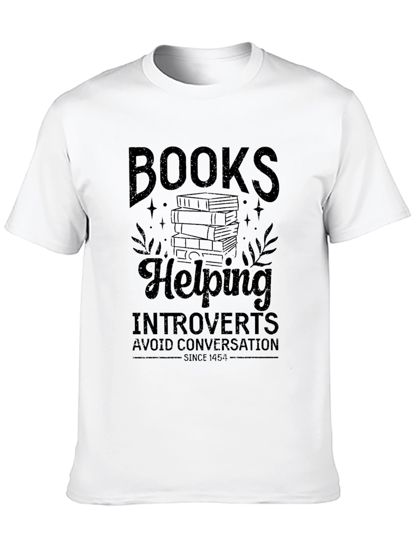 Introvert Book Lover Black T-Shirt