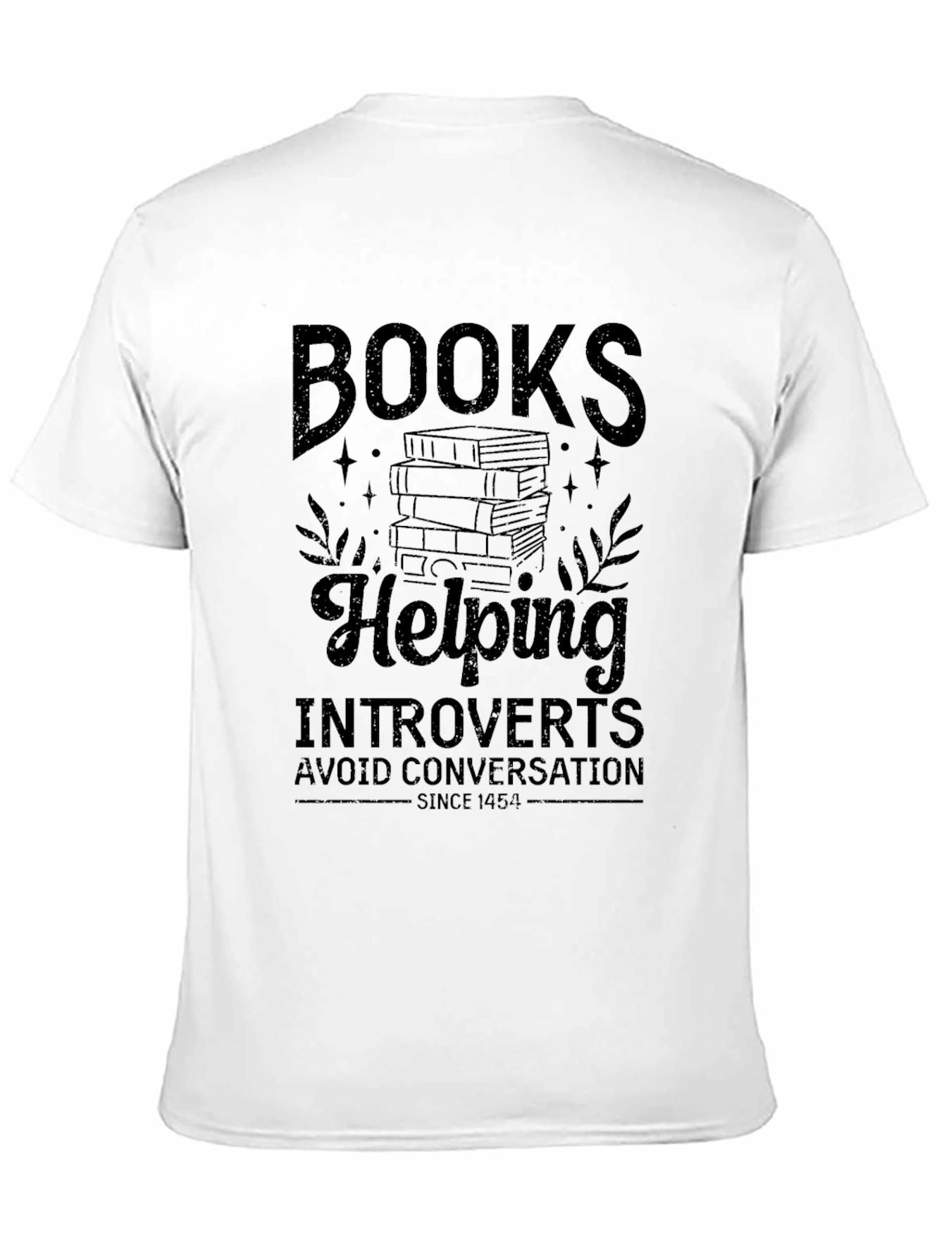 Introvert Book Lover Black T-Shirt
