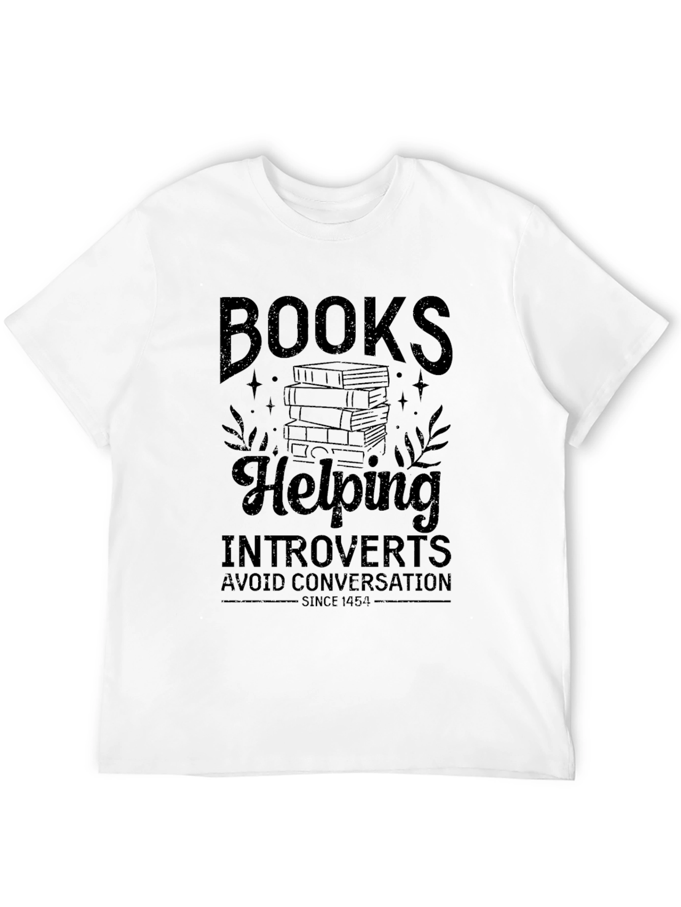 Introvert Book Lover Black T-Shirt