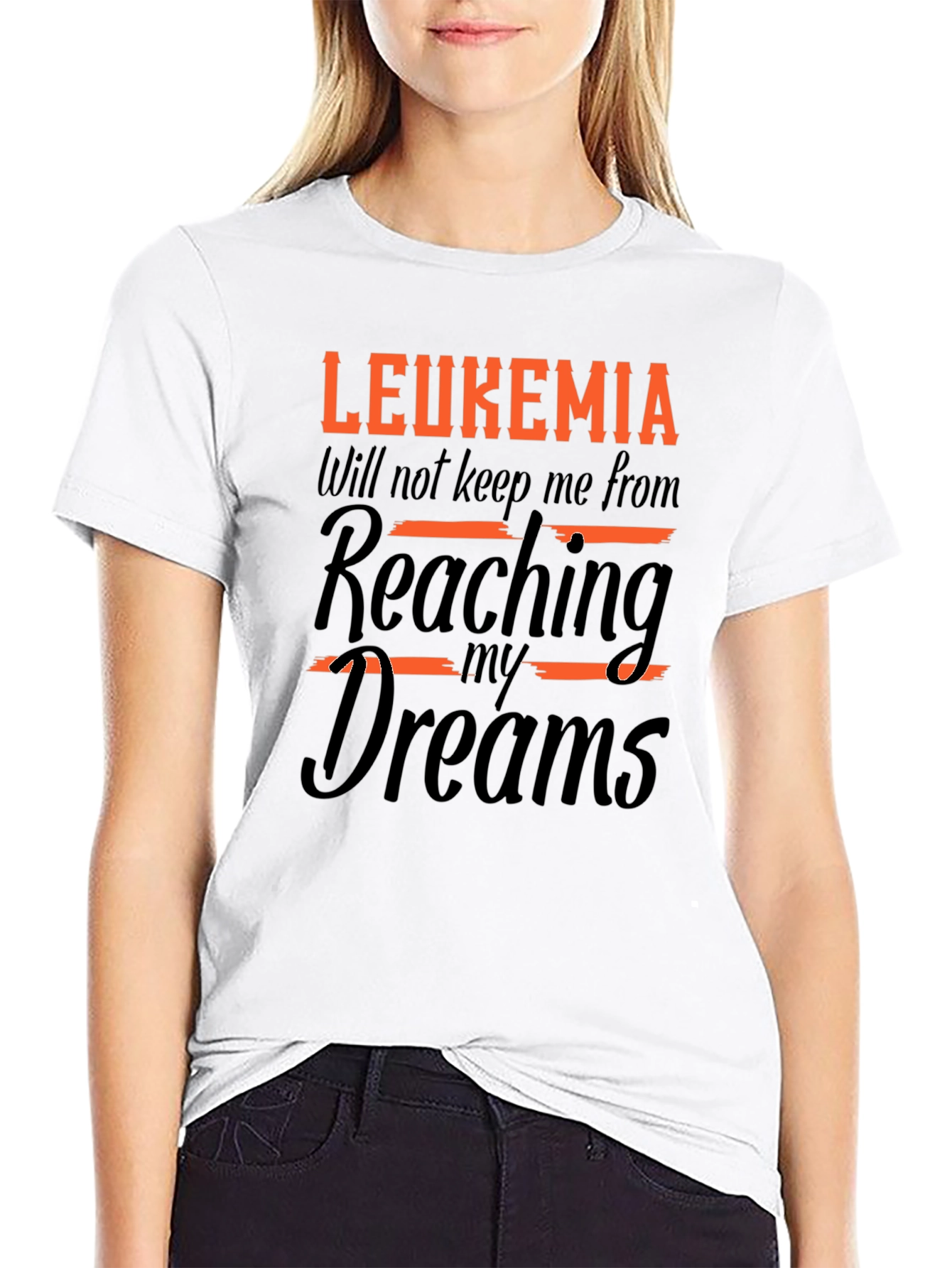 Leukemia Awareness T-Shirt - Reaching My Dreams