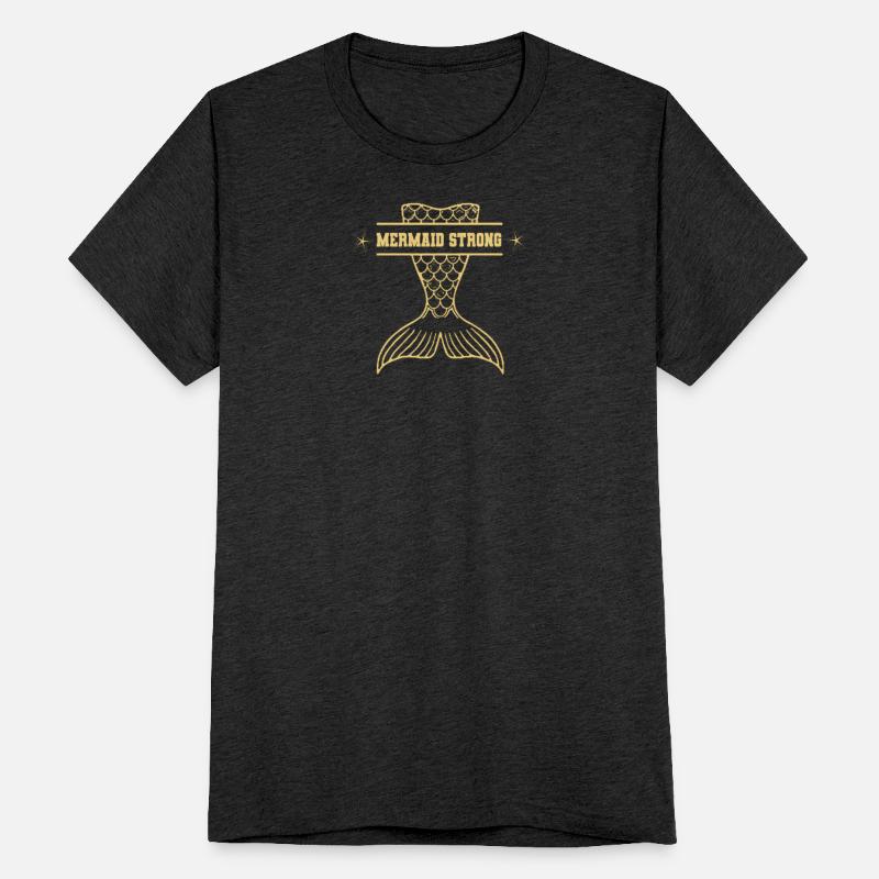 Mermaid Strong Graphic in Gold on Dark products