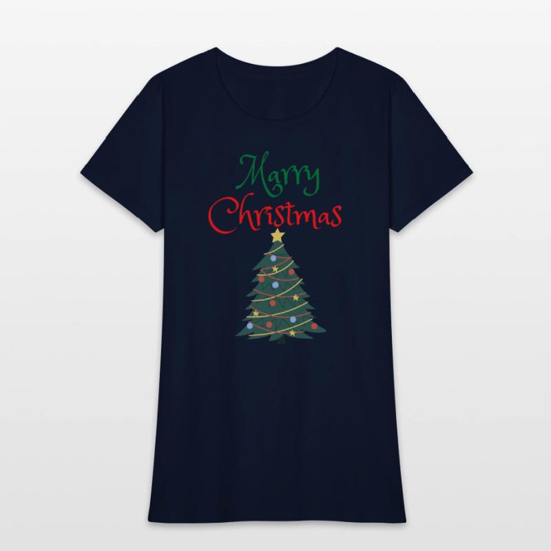 merry christmas with christmas tree