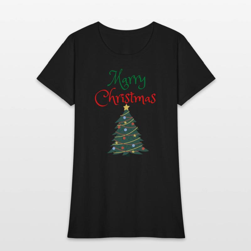 merry christmas with christmas tree