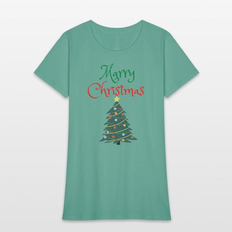 merry christmas with christmas tree