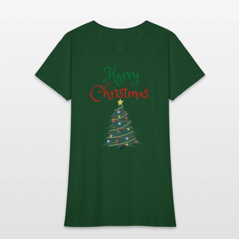 merry christmas with christmas tree