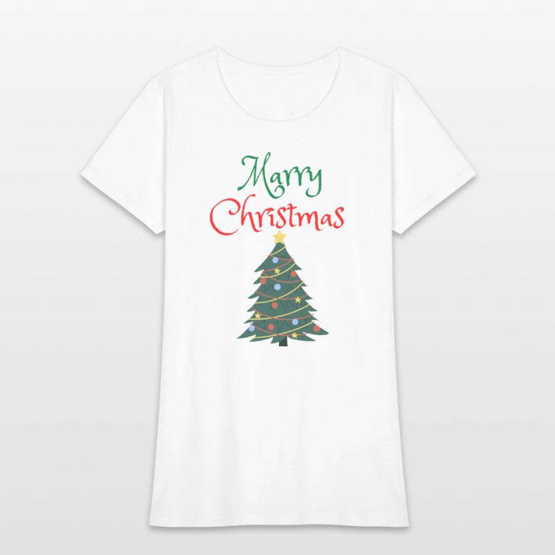 merry christmas with christmas tree